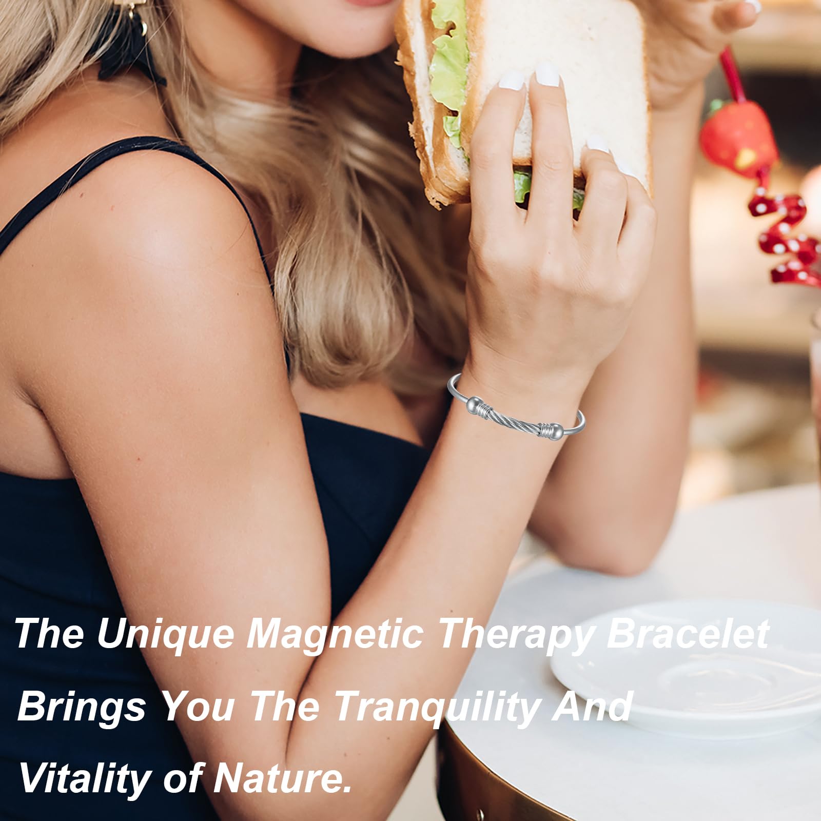 EnerMagiX Magnetic Bracelet for Women for Arthritis and Joint,Twisted Cable Stainless Steel Bangle EnerMagiX buy supplements canada