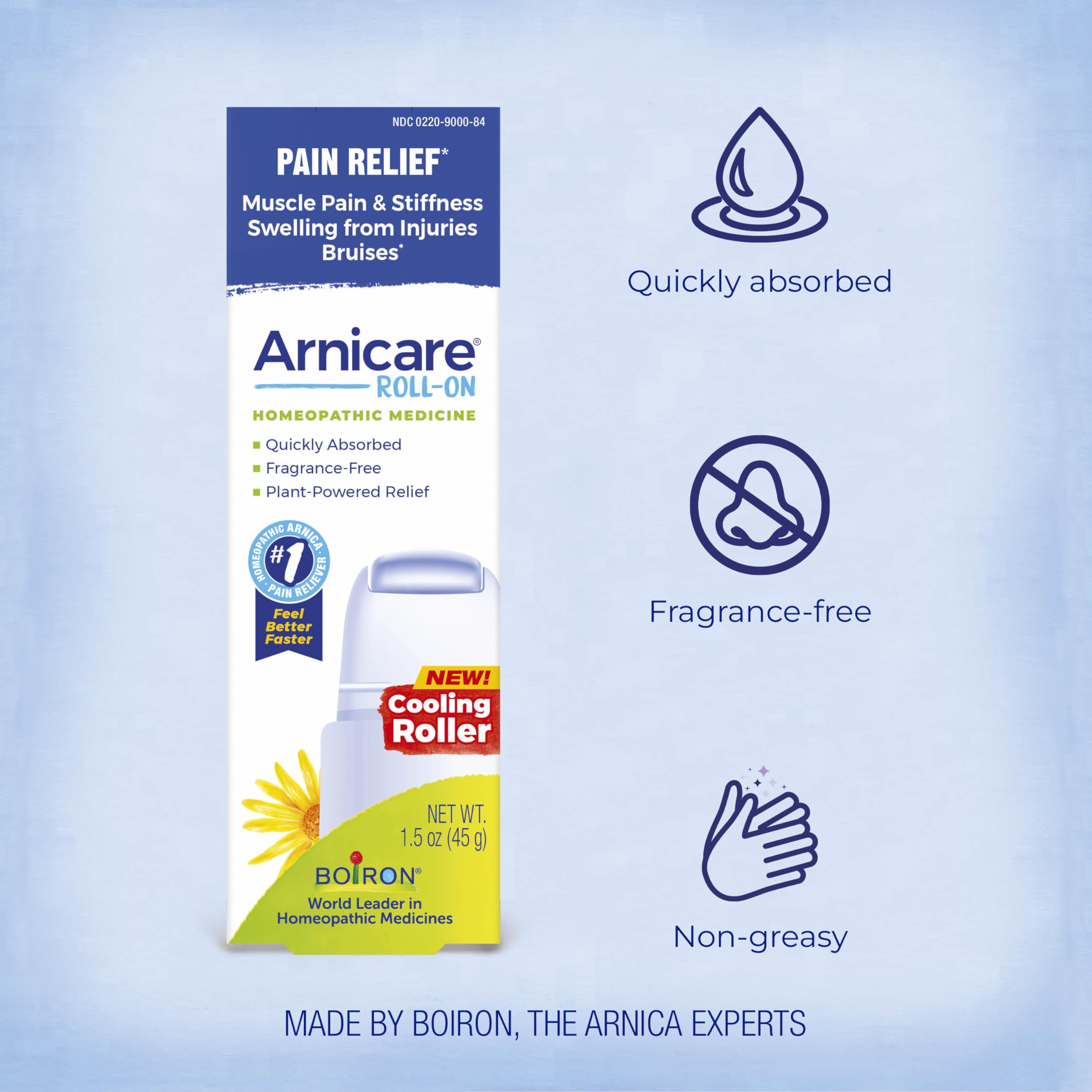 Boiron Arnicare Roll-On for Relief of Joint Pain, Muscle Pain, Muscle Soreness, and Swelling from Bruises or Injury - Cooling Metal Roller and Fragrance-Free - 1.5 oz Boiron buy supplements canada