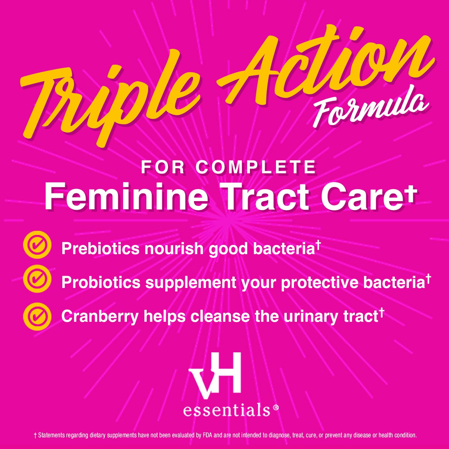 vH essentials Probiotic Gummies with Prebiotics & Cranberry, Concentrated Extract vH essentials buy supplements canada