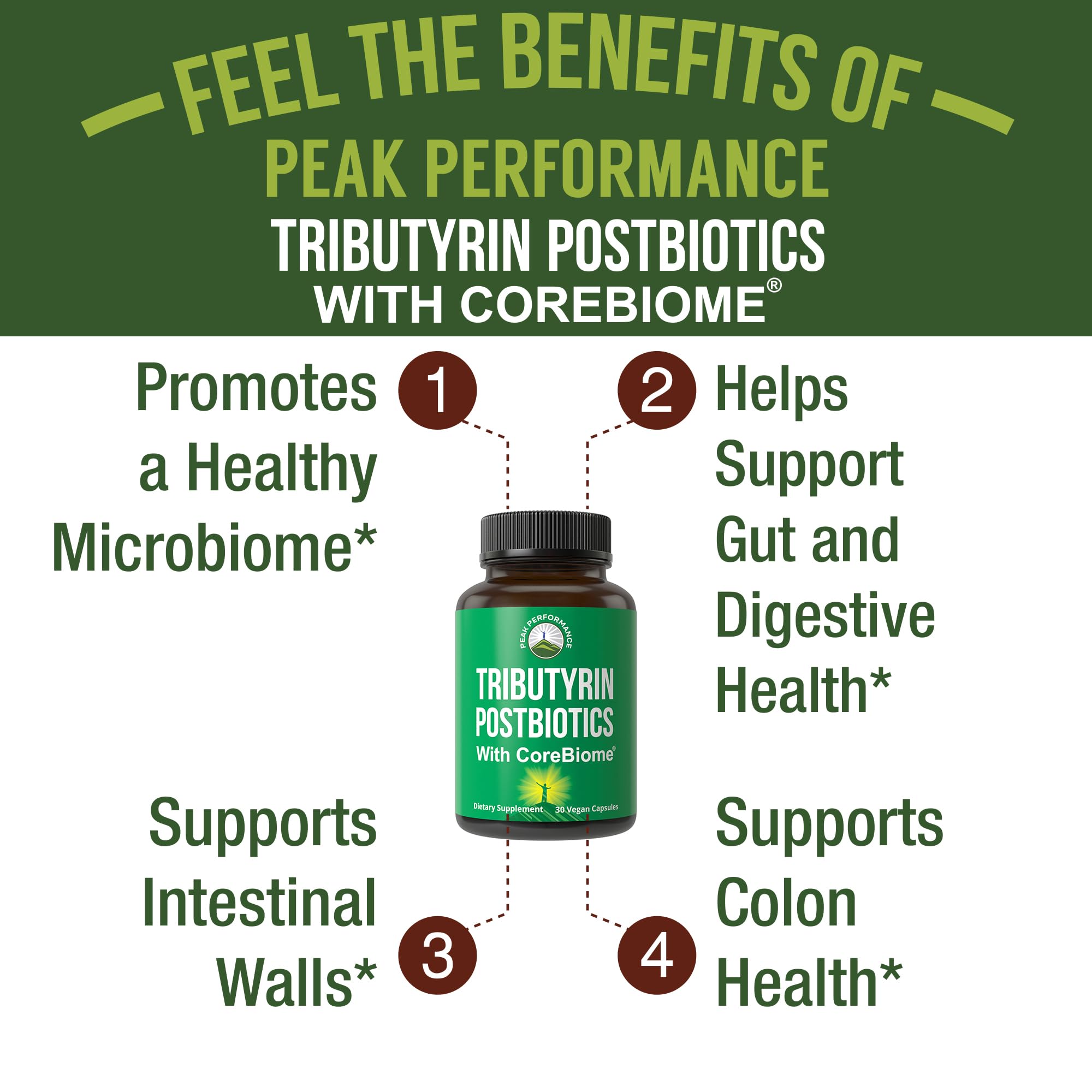 CoreBiome Tributyrin Postbiotic Supplement Clinically Tested for Gut Health. More Effective Than Sodium Butyrate Capsules. High Bioavailability Post Biotics for Digestive, Leaky Gut, Colon, Microbiome Peak Performance buy supplements canada