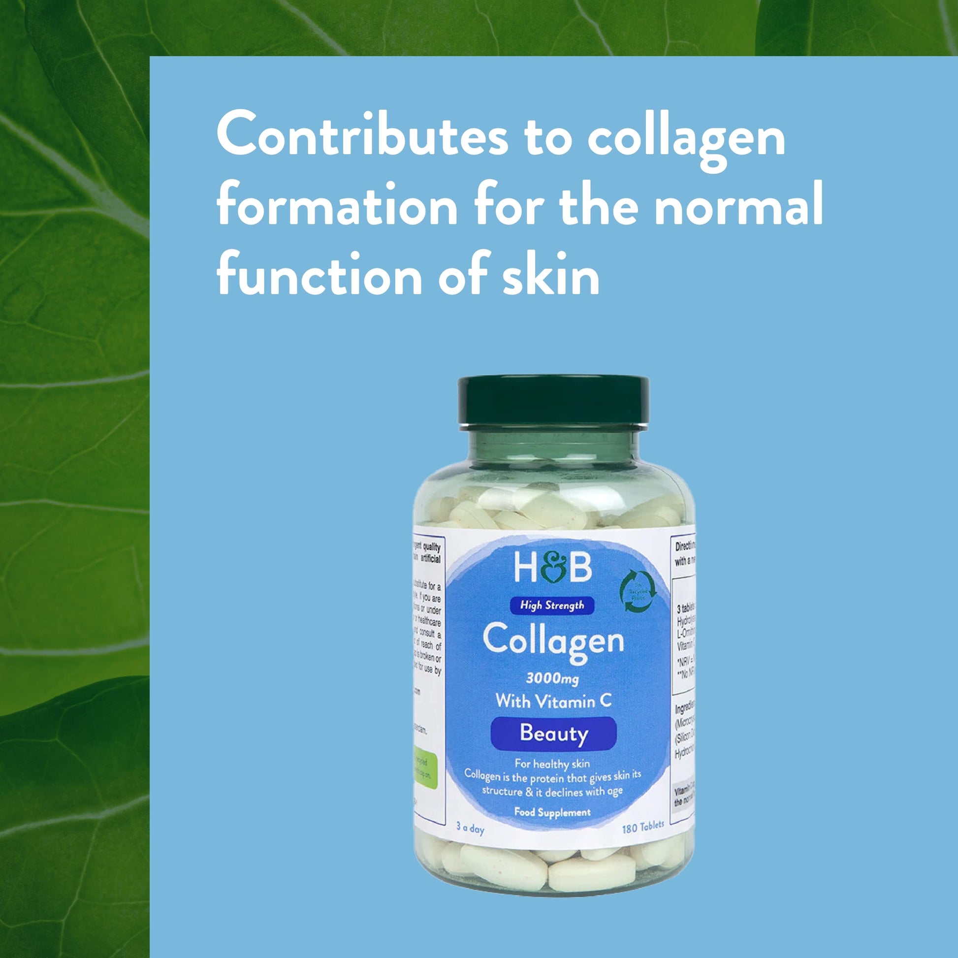 Holland & Barrett Bovine Collagen Tablet 3000mg - Type I Collagen Peptides - Hydrolysed Collagen with Vitamin C - Hair, Skin & Nails Holland & Barrett buy supplements canada