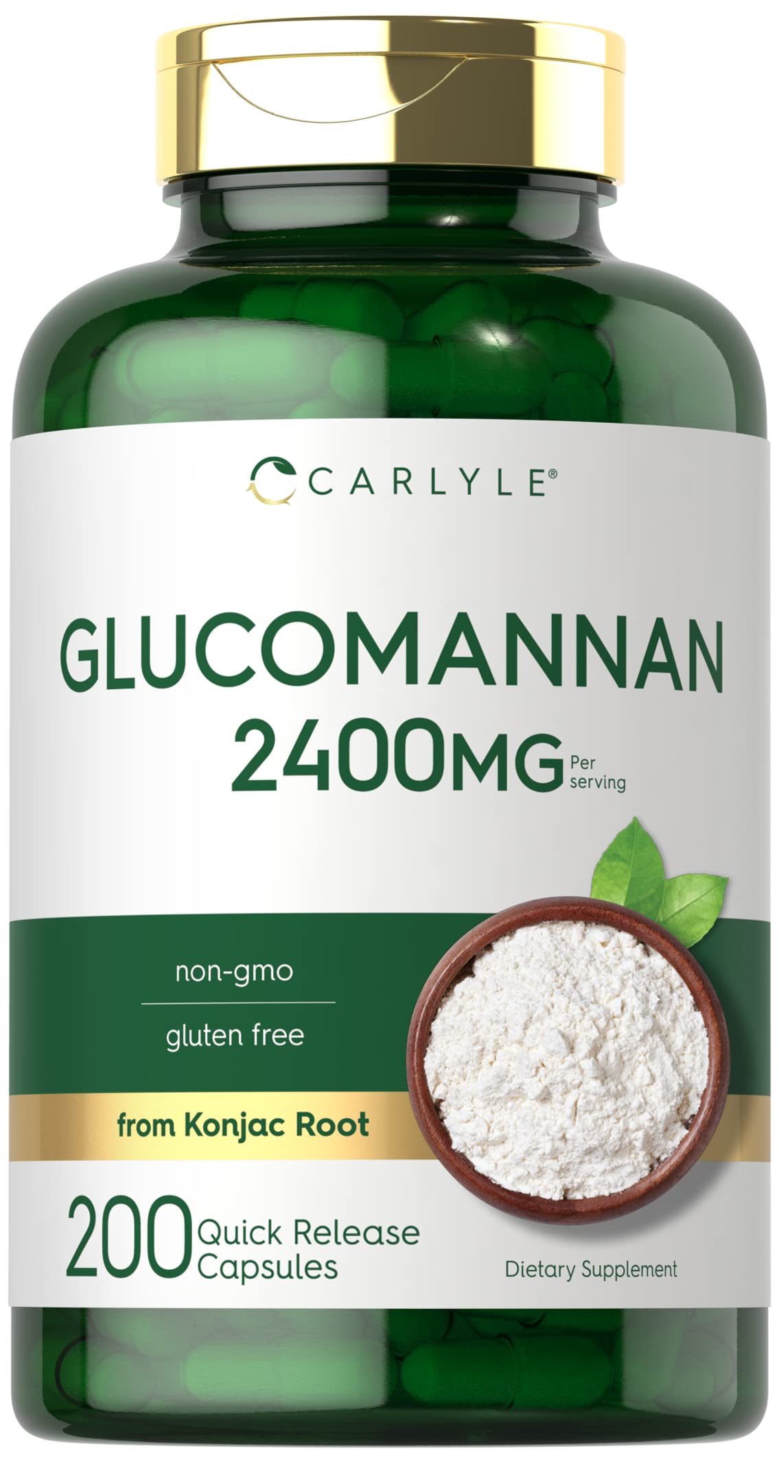 Carlyle Glucomannan Capsules | 200 Count | Soluble Fiber Pills | Non-GMO Carlyle buy supplements canada
