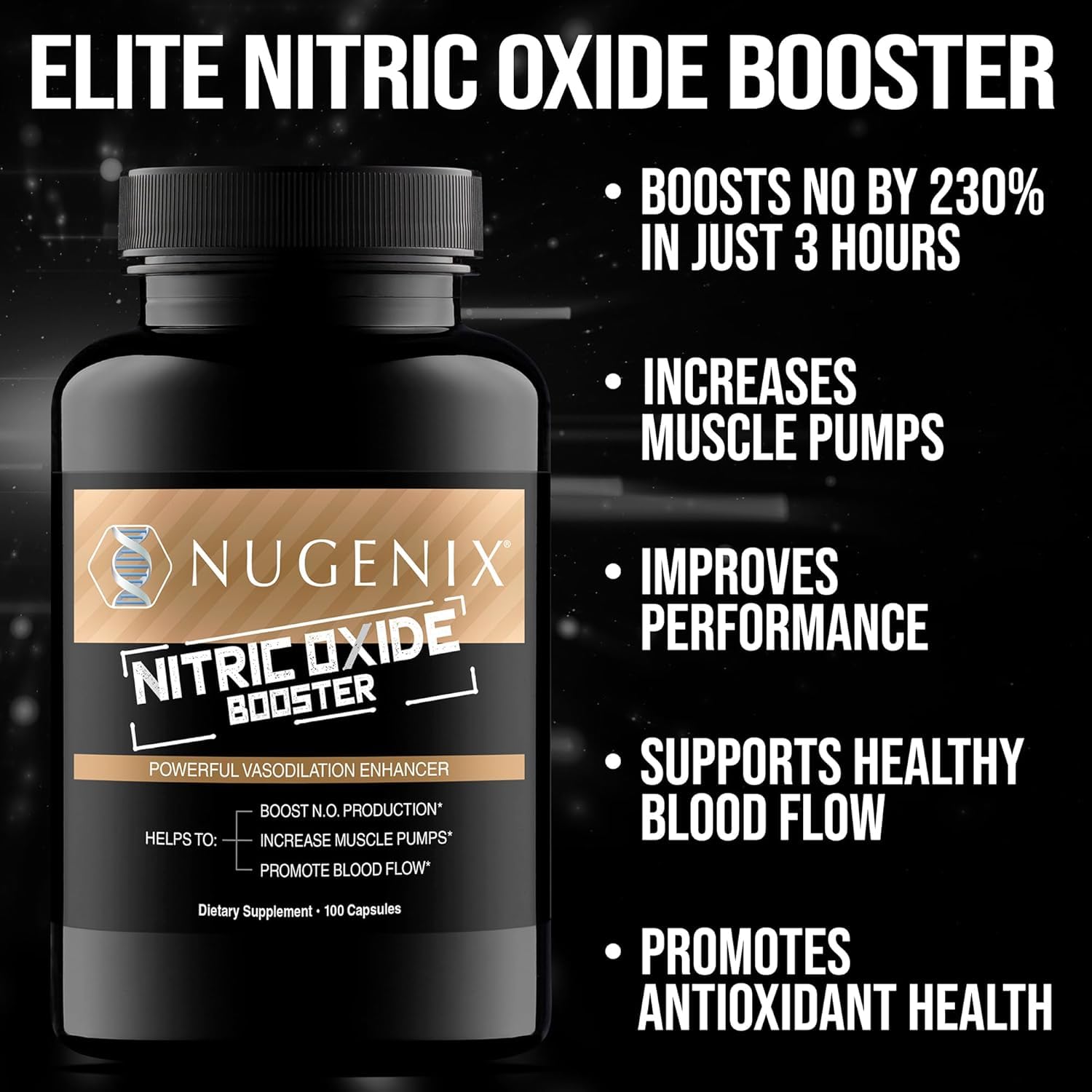 Nugenix Nitric Oxide Booster Supplement - Nitric Oxide Flow, L-Arginine, L-Citrulline, Pine Bark Extract - Vasodilator - 100 Capsules Nugenix buy supplements canada