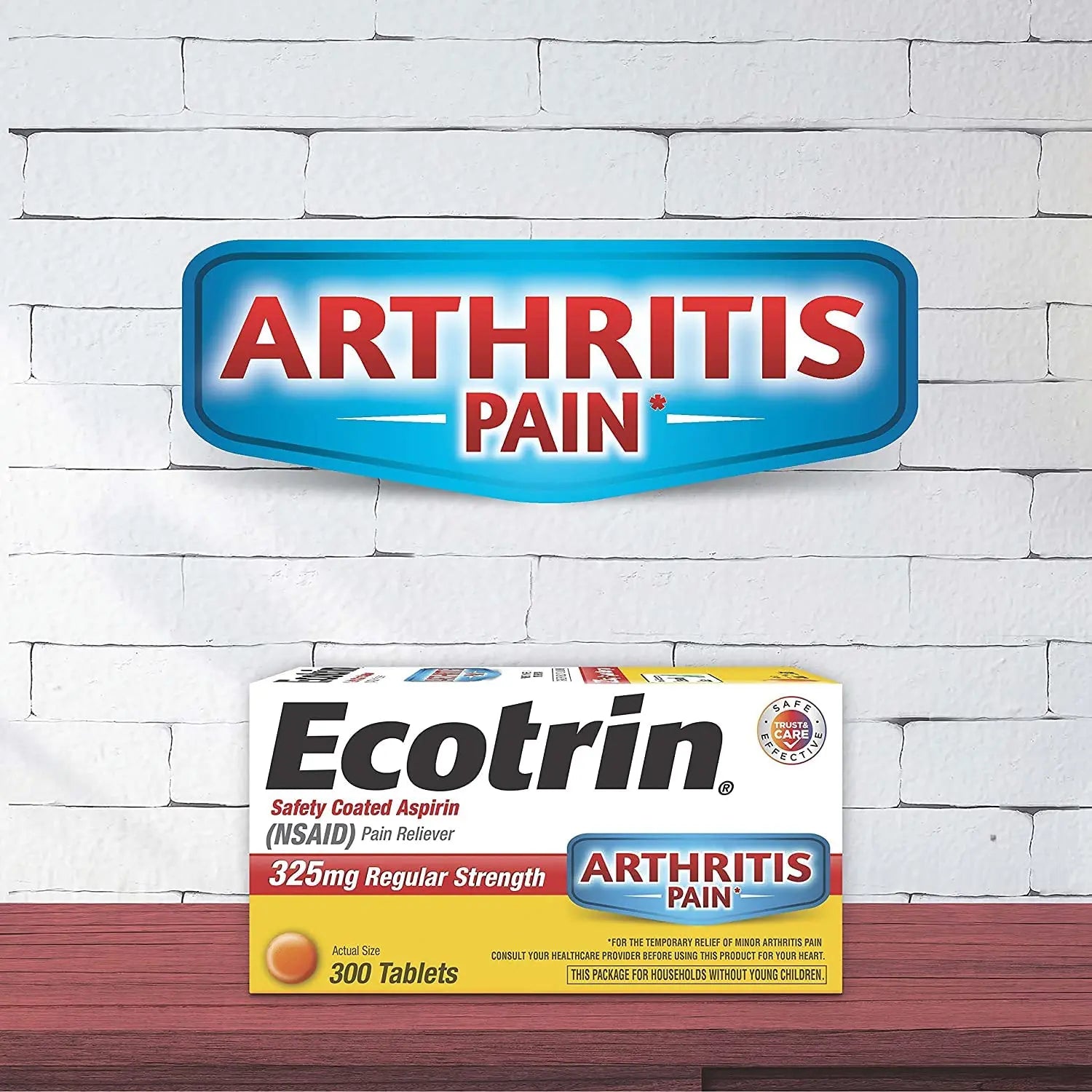 Ecotrin Safety Coated Aspirin Arthritis Pain Reliever Tablets, Regular Strength, NSAID 325 mg, 125 ct (Pack of 2) Ecotrin buy supplements canada