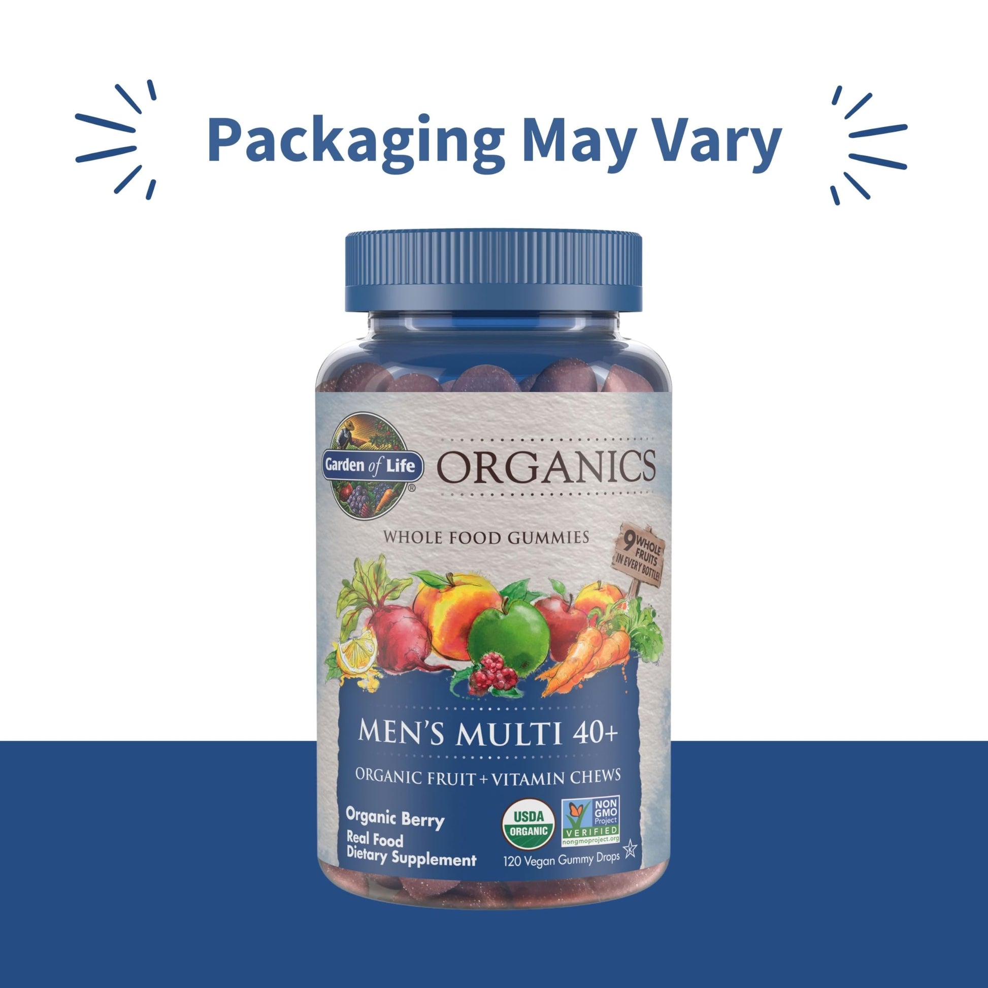 Garden of Life Organics Men 40+ Gummy Vitamins - Berry - Certified Organic, Non-GMO, Vegan, Kosher Complete Multi Garden of Life buy supplements canada