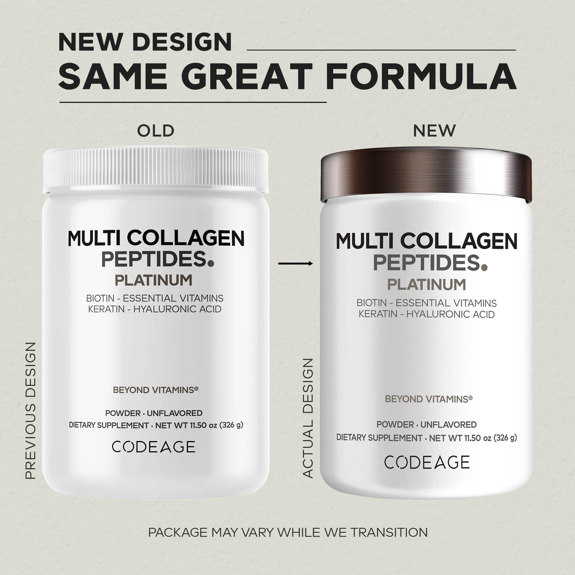 Codeage Multi Collagen for Women & Men Biotin 10000mcg Keratin, Protein Powder Vitamin C B6 D3, Hyaluronic Acid, Niacin - Hydrolyzed Collagen Coffee Creamer 5 Types - Unflavored - Non-GMO - 11.5oz Codeage buy supplements canada