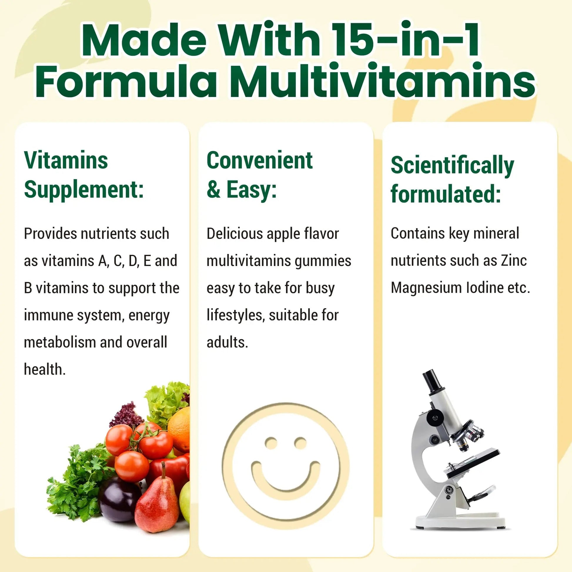 I LOVE HEALTH® 15-in-1 Multivitamin Gummies for Adults & Kids - Enhanced Formula with Vitamin A, C, D3, E, B12, Zinc, Magnesium & More I LOVE HEALTH buy supplements canada
