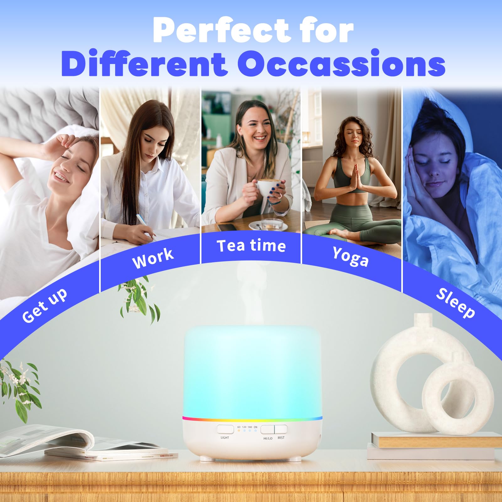 Otheya Scent Essential Oil Diffuser 2 Pack 200 ML Ultrasonic Cool Mist Humidifiers and Aroma Diffuser Otheya buy supplements canada