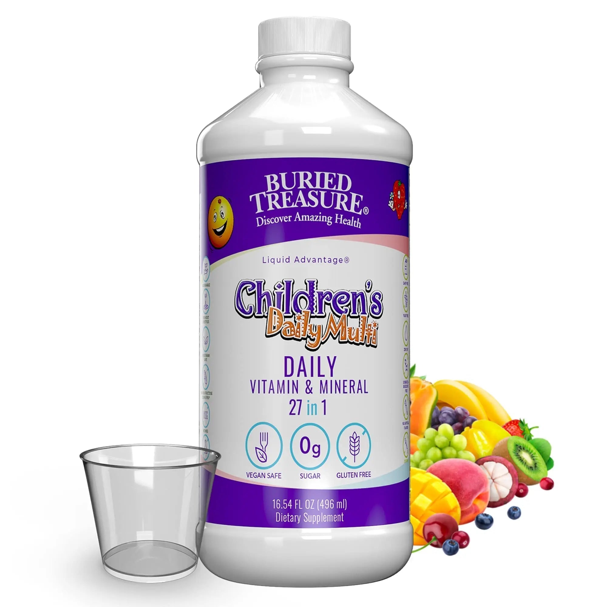 Buried Treasure Children's Daily Multi Liquid Multivitamin & Minerals Nutritional Dietary Vegan Supplement for Kids No Artificial Ingredients Buried Treasure buy supplements canada