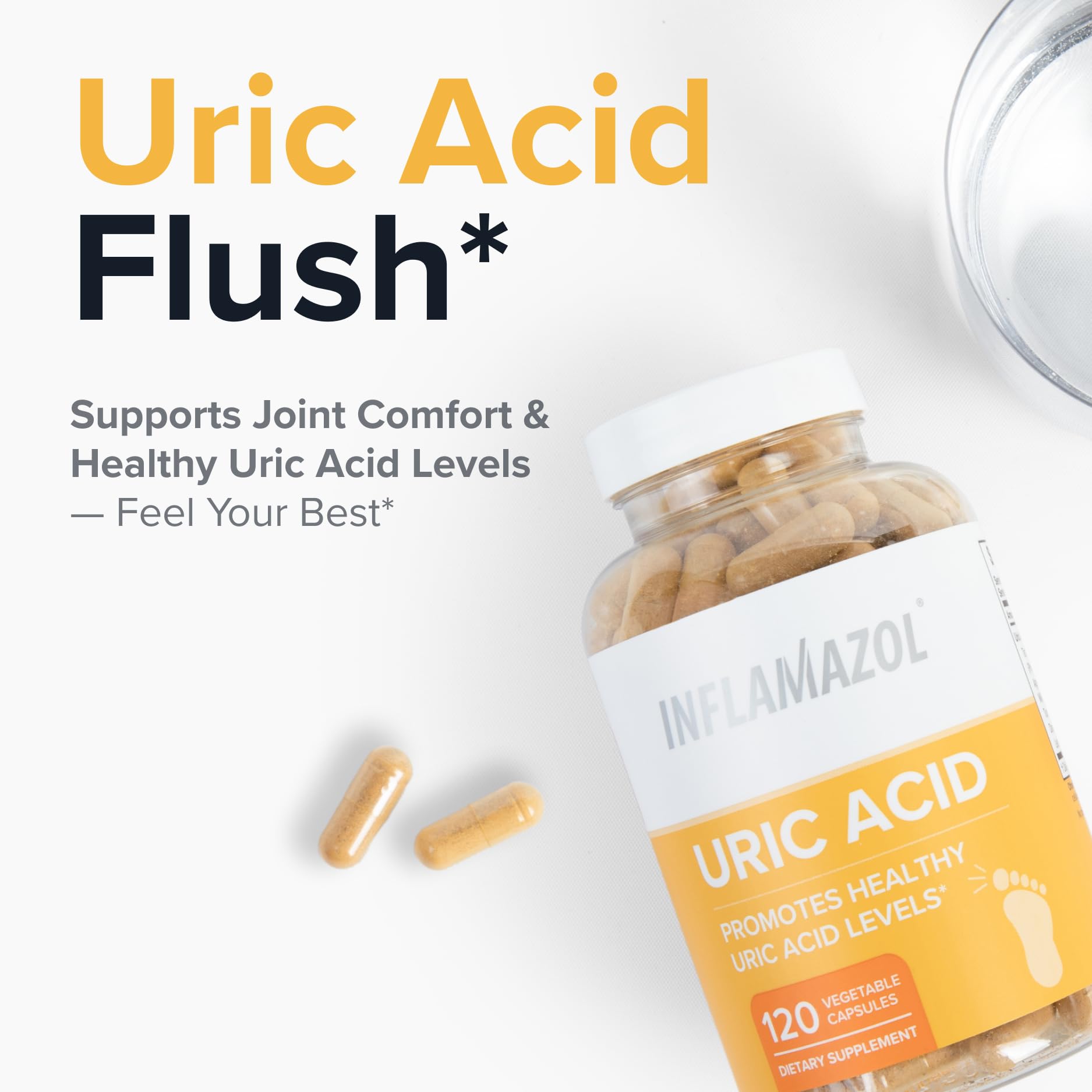 Inflamazol Uric Acid Cleanse – Premium Uric Acid Flush with Tart Cherry, Turmeric & Celery Seed for Joint & Uric Acid Support – Joint Supplements for Men & Women – 120 Capsules Inflamazol buy supplements canada
