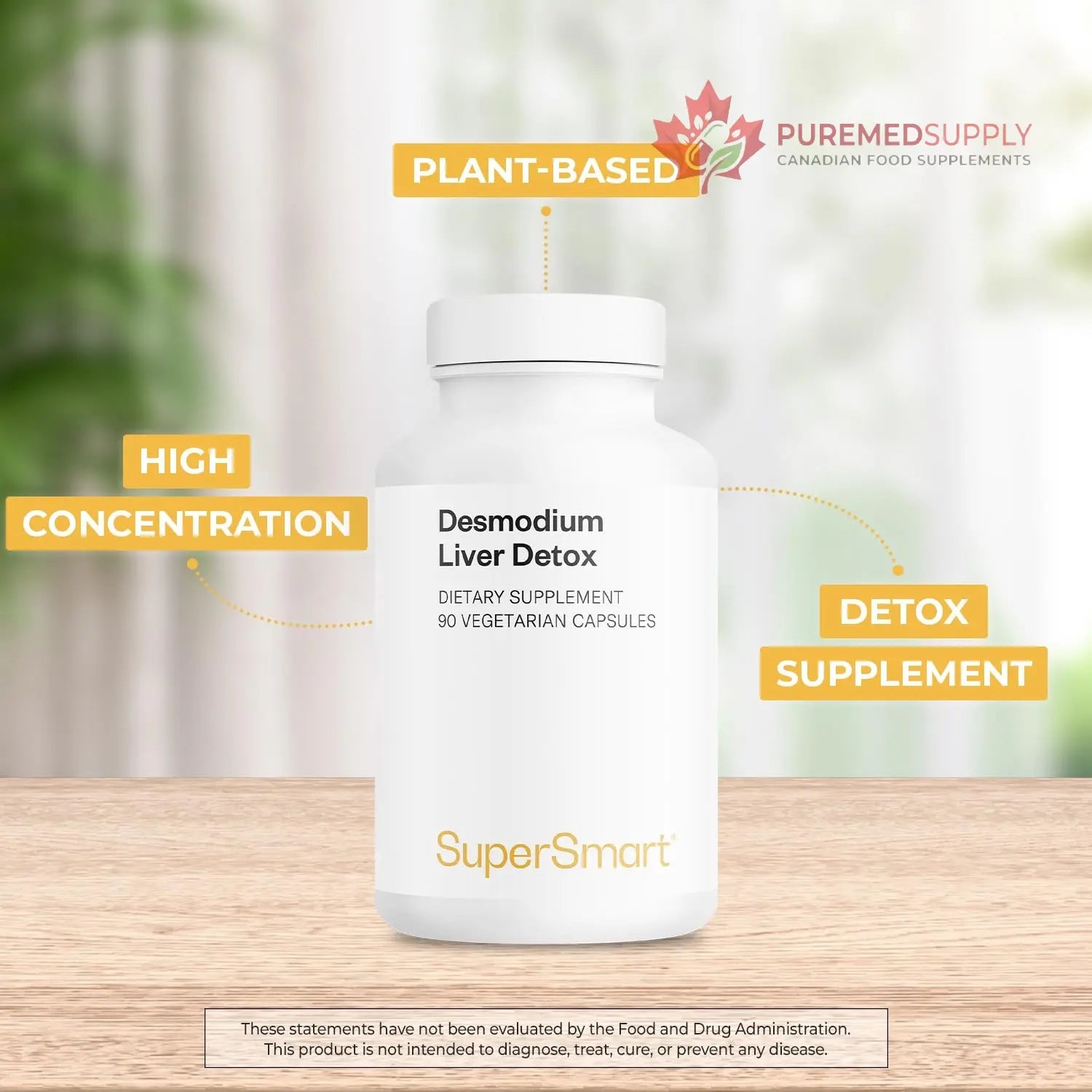 Supersmart - Desmo Forte ™ - Liver Support Supplement - 1:2 Liquid Extract of Desmodium Asdscendens | Non-GMO & Gluten Free - 250 ml Supersmart buy supplements canada