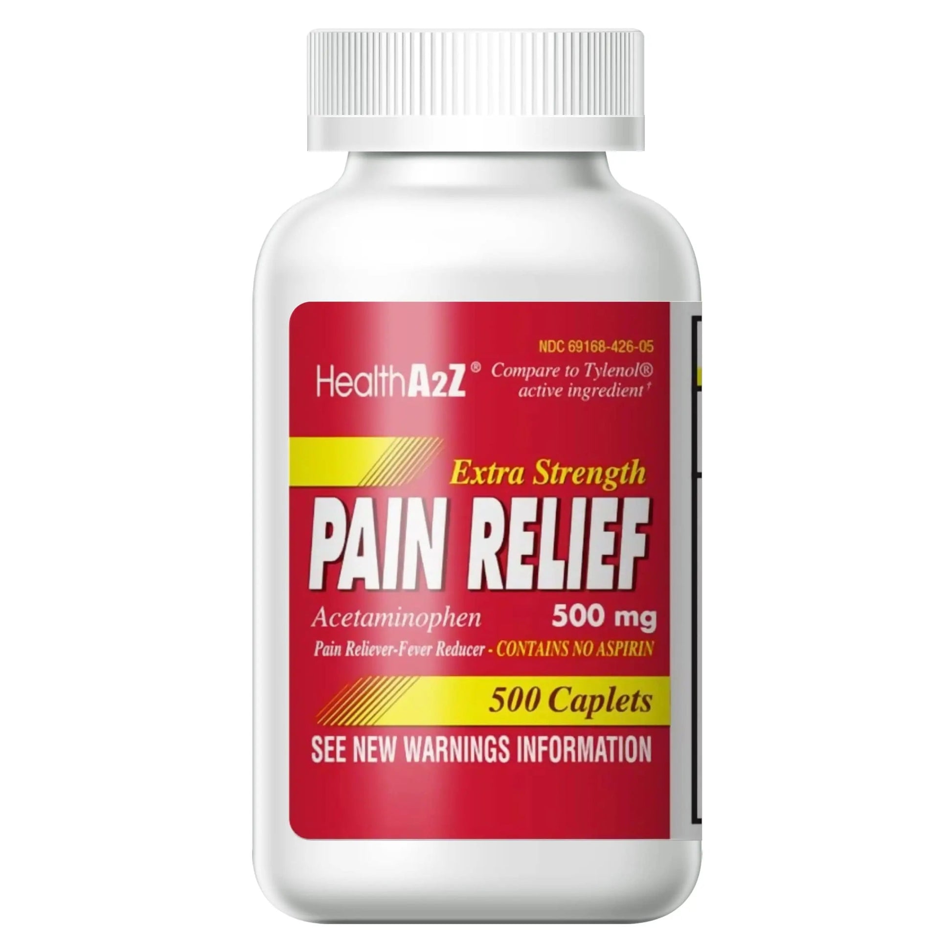 HealthA2Z® Extra Strength Pain Relief | Acetaminophen 500mg | Contains No Aspirin | Fever Reducer | Pain Reliever (500 Count (Pack of 1)) HealthA2Z buy supplements canada