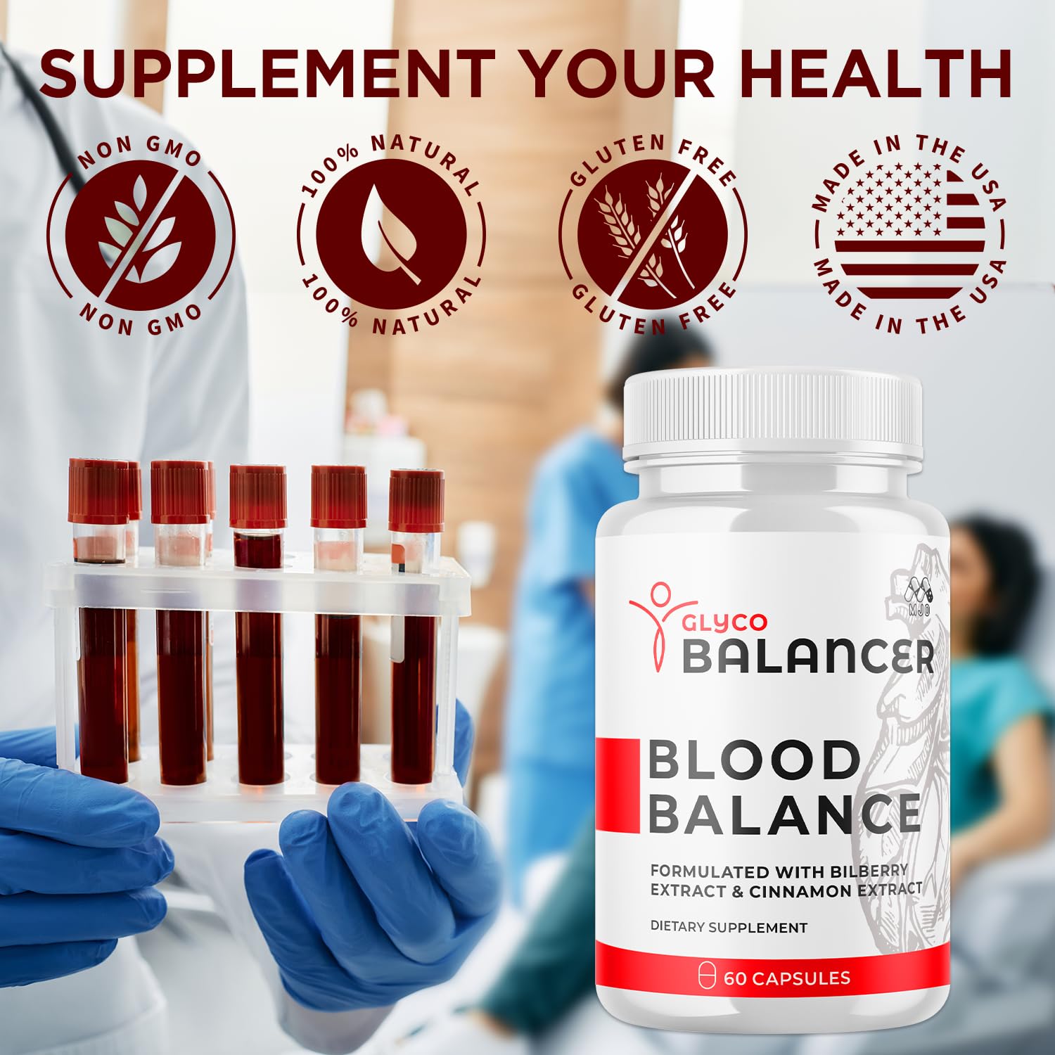 Glyco Balancer Capsules, Official GlycoBalancer Health Support Pills With All Natural Ingredients, Glyco Balancer Advanced Health & Wellness Support with Premium Vitamins for Women & Men (60 Capsules) MJO buy supplements canada