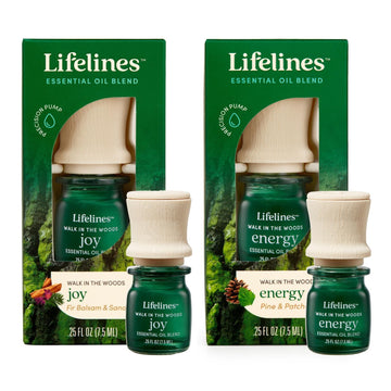 Lifelines Essential Oil Blend 2-Pack, Walk in The Woods: Energy & Joy Oils for Essential Oil Diffuser Lifelines buy supplements canada