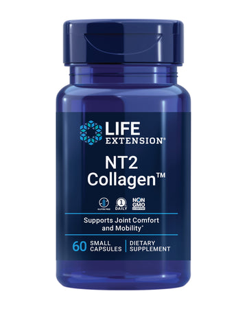 Life Extension NT2 Collagen™, Joint Health Supplement for Joint Comfort & Mobility, Gluten-Free, Non-GMO, 1 Daily, 60 Small Capsules Life Extension buy supplements canada