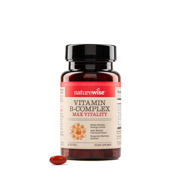 NatureWise Vitamin B Complex for Women and Men - with Folic Acid Biotin B1 B2 B3 B6 B12 - Support Cellular Energy & Mental Clarity - Gluten & Dairy Free NatureWise buy supplements canada