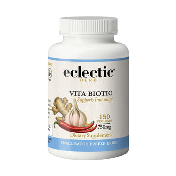 Eclectic Herb - Vitabiotic Capsules | Immune Support | Natural Herbal Multivitamin Supplement | Freeze Dried, Organic, Non-GMO, Vegan, Whole Herb (150 CT | 750 mg) ECLECTIC INSTITUTE buy supplements canada
