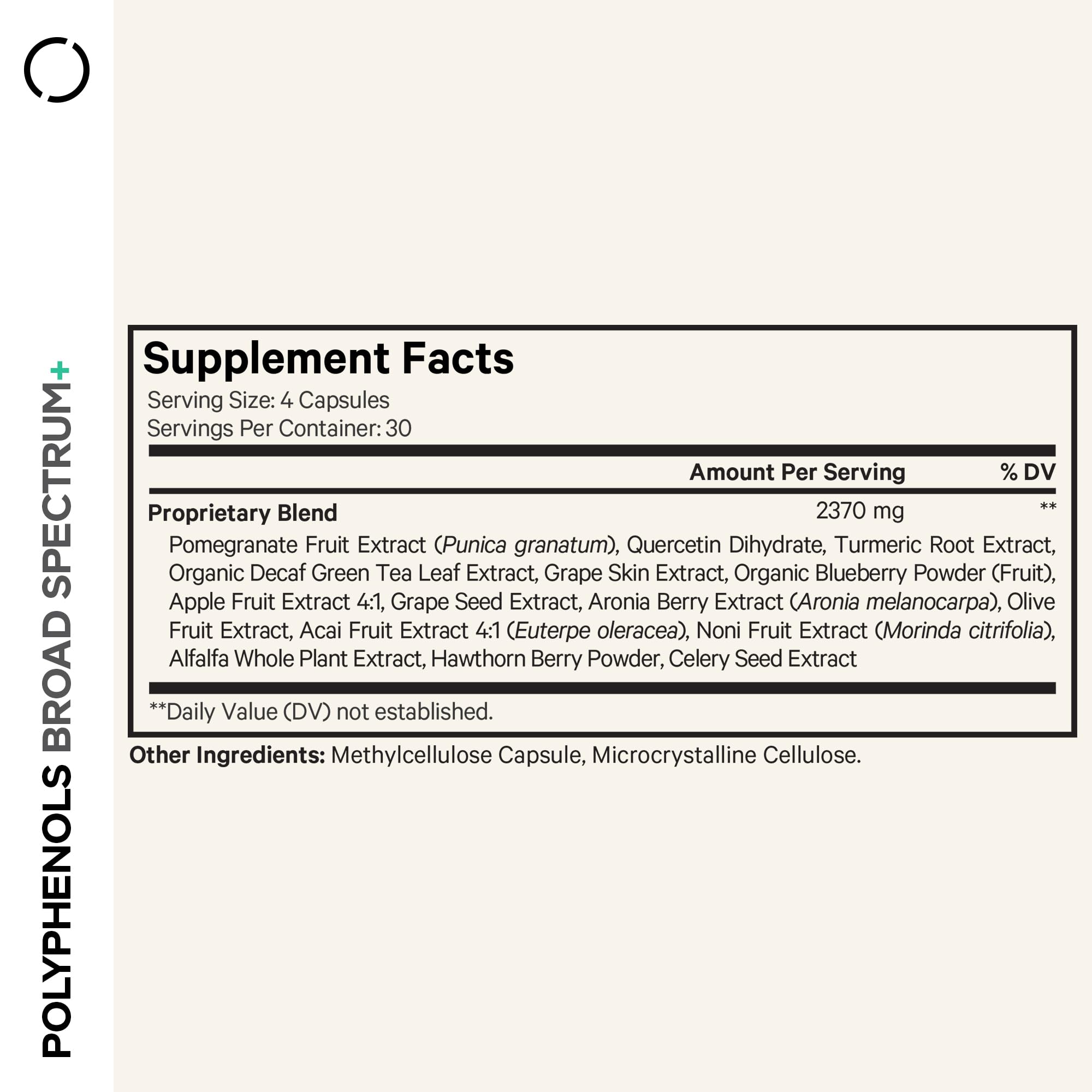 Codeage Polyphenols Broad Spectrum Supplement - Blend of 15 Berries, Fruits, and Botanical Extracts, Decaf Green Tea Leaf, Quercetin, Resveratrol, Pomegranate, Turmeric - Non-GMO - 120 Capsules Codeage buy supplements canada