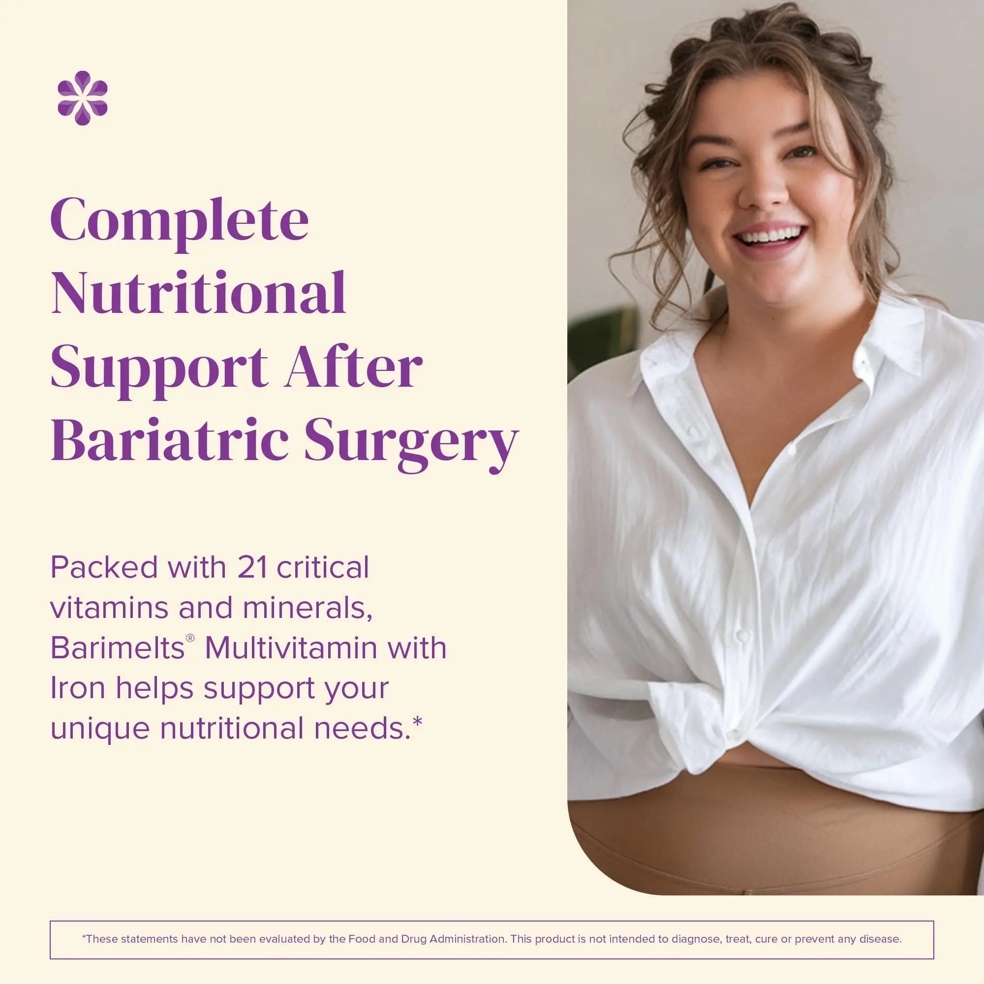 BariMelts Bariatric Multivitamin with Iron, 60 Fast-Dissolving Tablets (1-Month Supply), Sugar-Free Bariatric Vitamins for Women, Natural Fruit Flavor BariMelts buy supplements canada