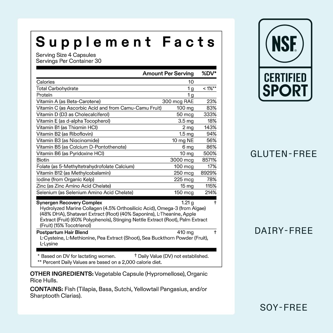 Nutrafol Postpartum Hair Growth Supplements, Clinically Tested for Visibly Thicker Hair and Less Shedding, Breastfeeding-friendly - 1 Month Supply Nutrafol buy supplements canada