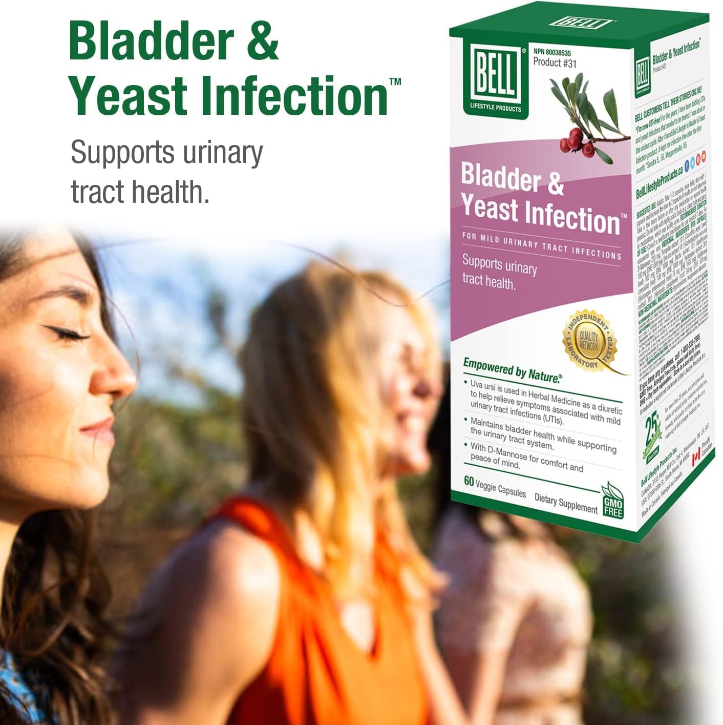 Bell Lifestyle Products Bladder Health and Yeast Balance - 60 Capsules Bell buy supplements canada
