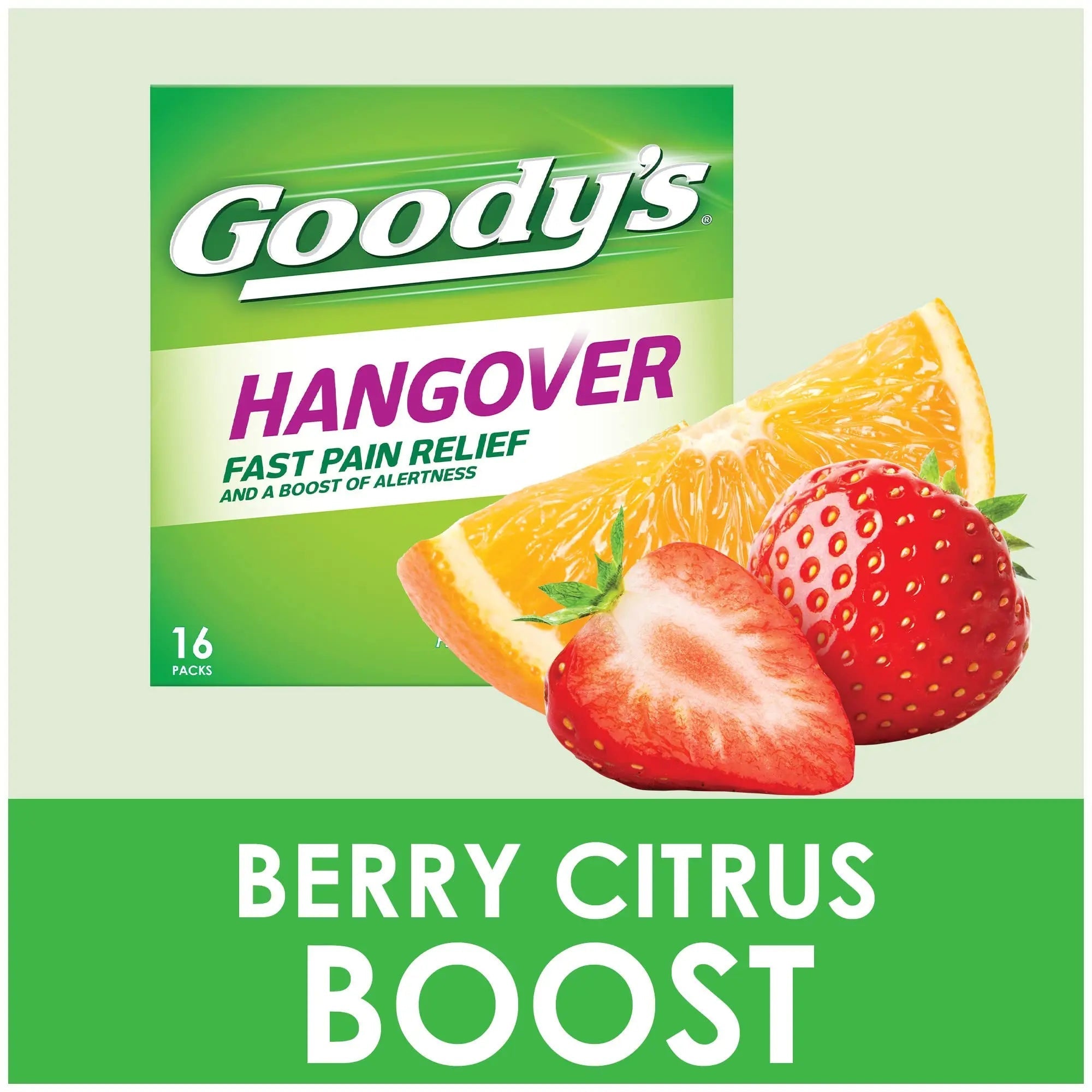 Goody's Hangover Relief Powder, Dual Action Fast Headache Pain Relief with Aspirin and Caffeine, Berry Citrus Flavor, 4 Powder Sticks, 6 Pack Goody's buy supplements canada