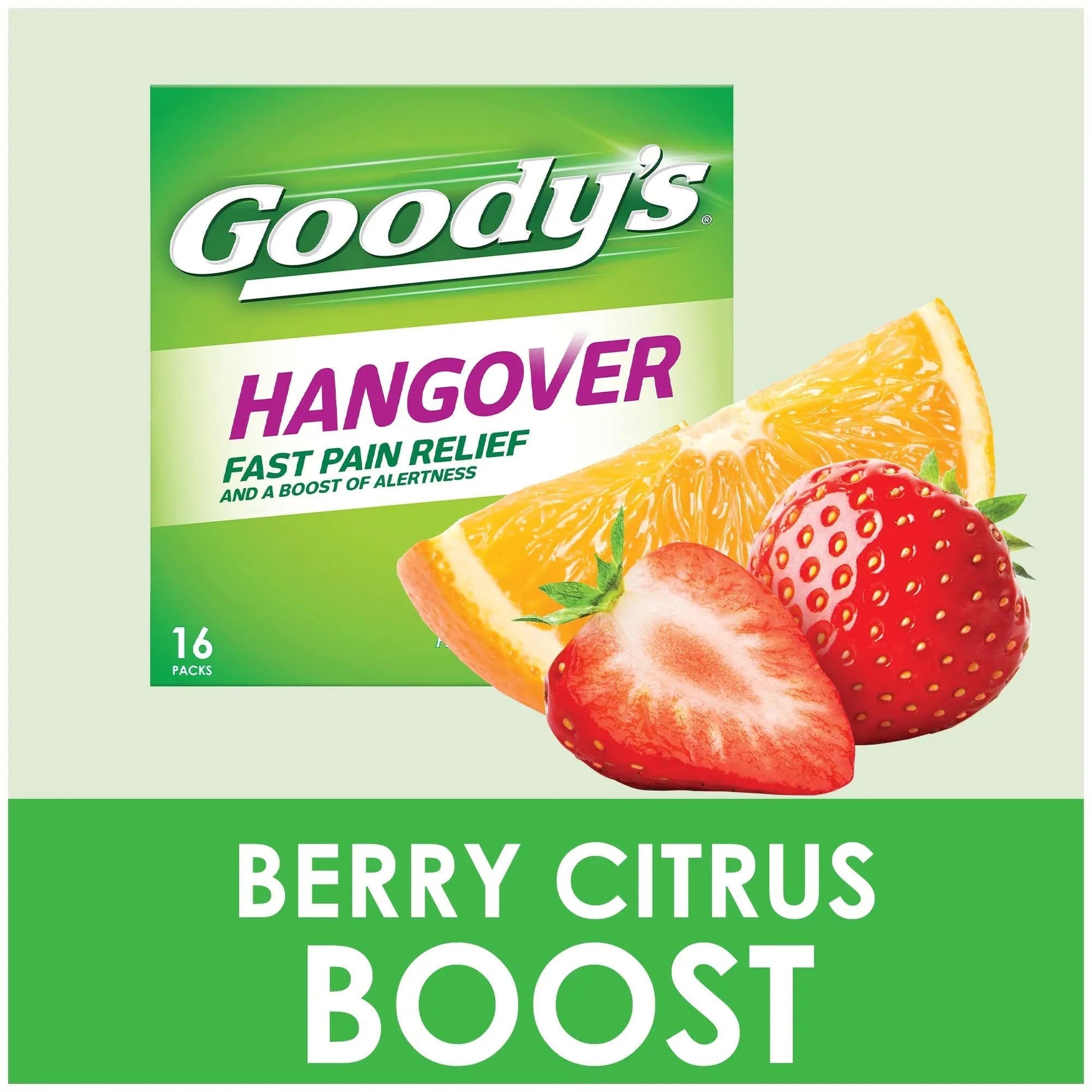 Goody's Hangover Powders, Fast Pain Relief & Boost of Alertness Berry Citrus, 4 ct (Pack of 1) Goody's buy supplements canada