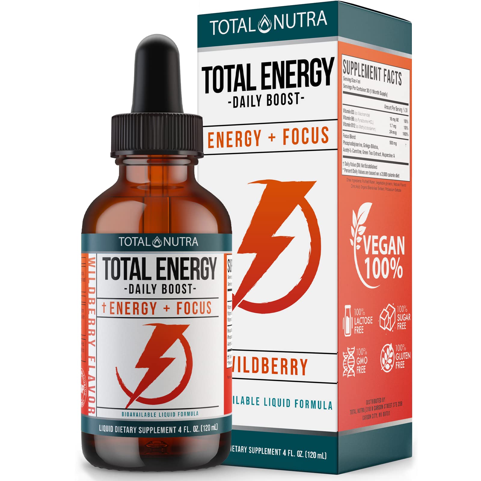 Extra Strength Vitamin B Complex Drops- B Vitamins B12, B6, B3- Vegan and Non GMO Total Nutra buy supplements canada