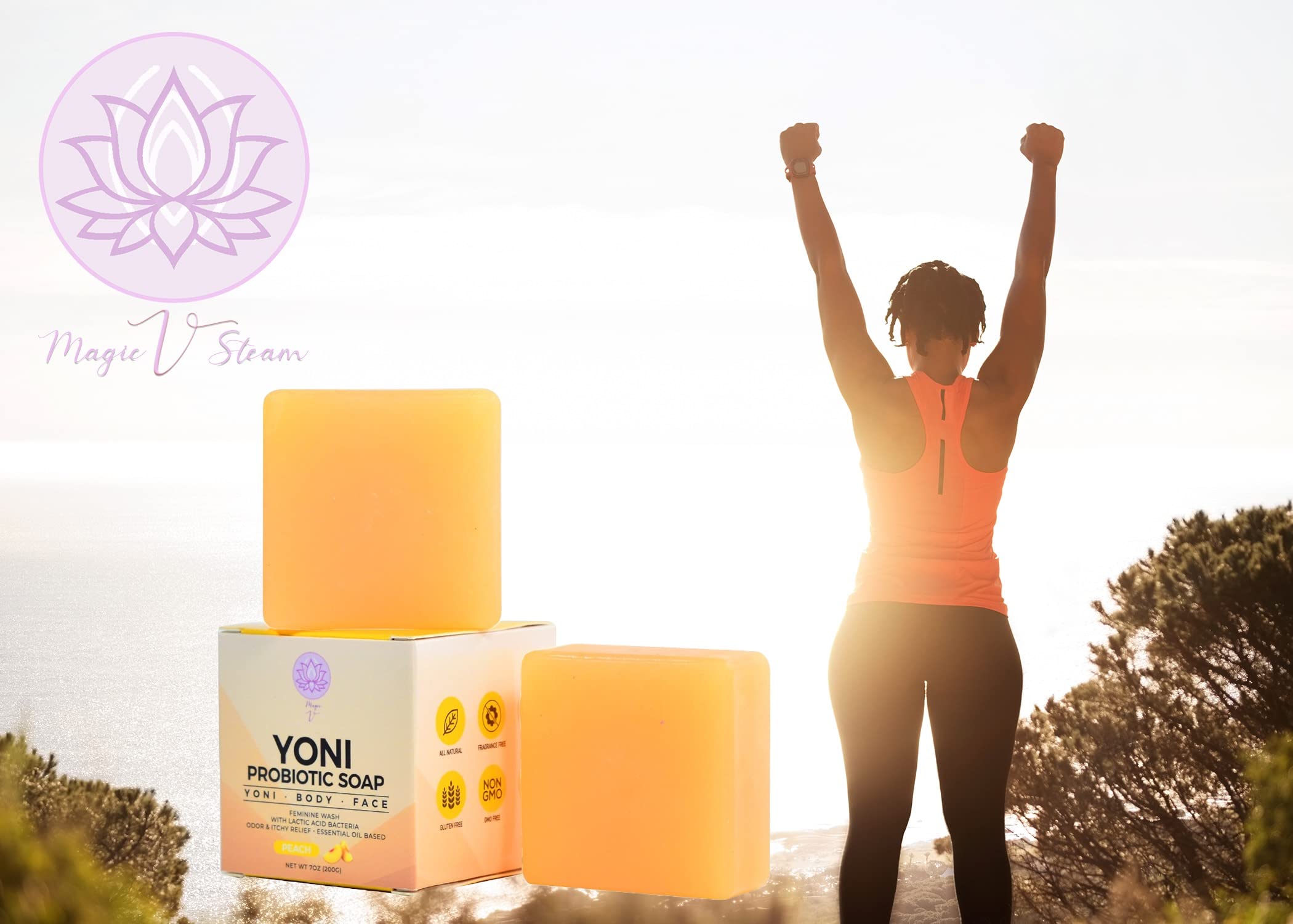 Magic V Steam Probiotic 2 Yoni Soap Bars Feminine Wash and Vaginal Wash Vaginal Odor Eliminator PH Magic V Steam buy supplements canada