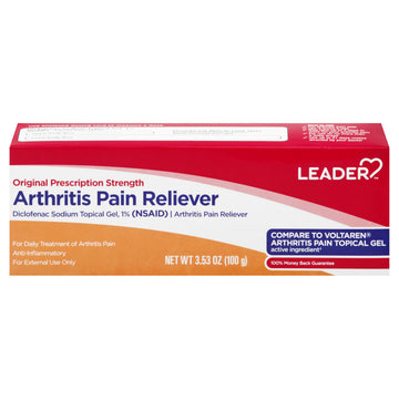 Leader Arthritis Pain Relief Gel, Original Prescription Strength, Diclofenac Sodium Topical Gel 1%, for Adults, Both Men & Women, and Children 12+, Compare to Voltaren, 3.53 Oz Leader buy supplements canada