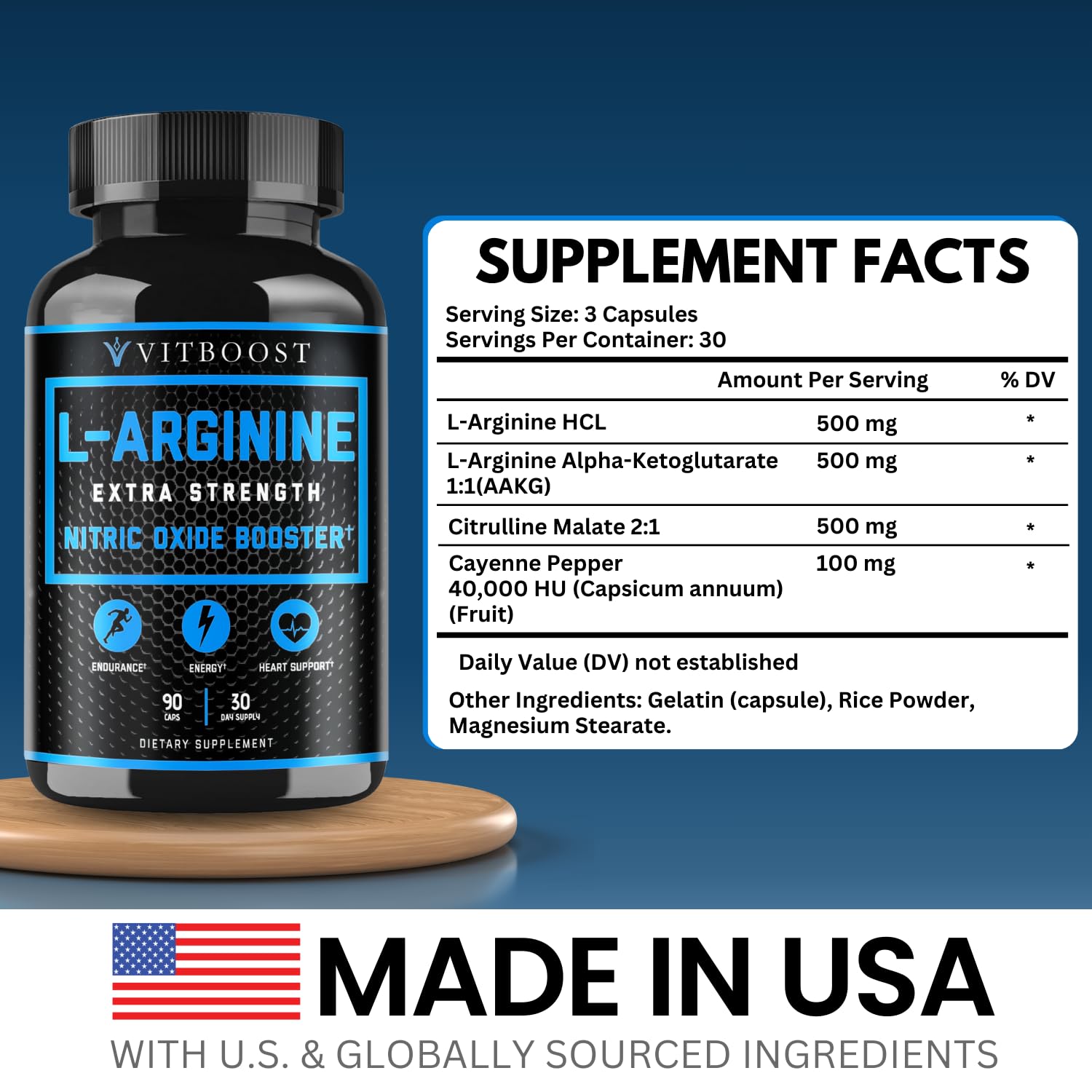 L Arginine Capsules with L-Citrulline 1500mg - Nitric Oxide Booster for Stamina, Muscle, Energy & Vascularity - L-Arginine and Essential Amino Supplement for Extra Strength VITBOOST buy supplements canada