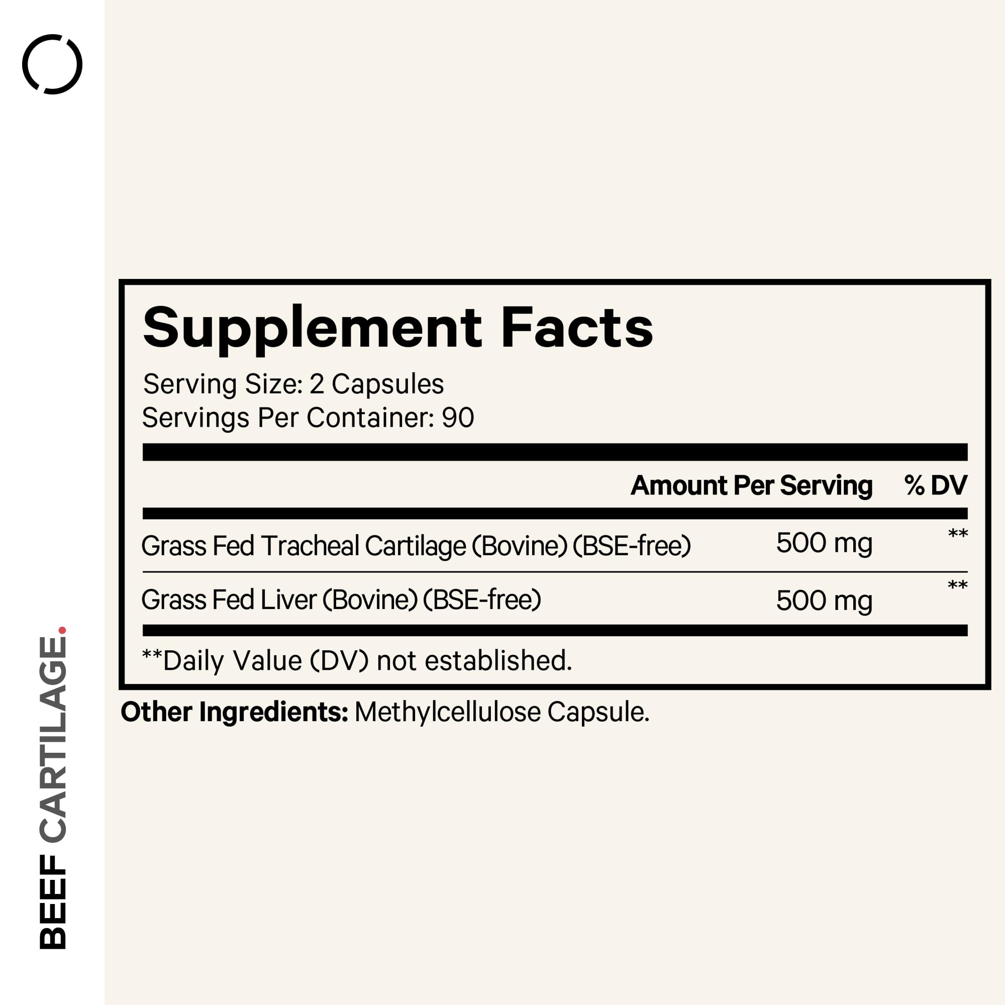 Codeage Grass Fed Beef Cartilage Supplement - Freeze Dried, Non-Defatted, Desiccated Beef Tracheal Bovine Cartilage & Liver Pills – Pasture Raised Argentina Beef Vitamins - Non-GMO -180 Capsules Codeage buy supplements canada