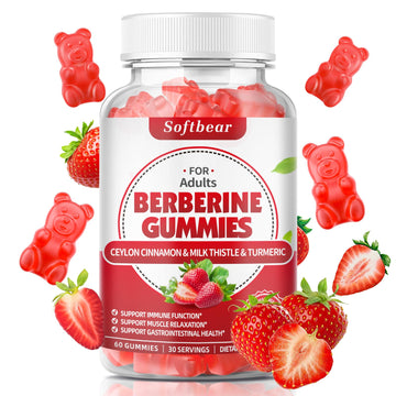 softbear Berberine with Ceylon Cinnamon Gummies-99% Purity Berberine HCL Supplements softbear buy supplements canada