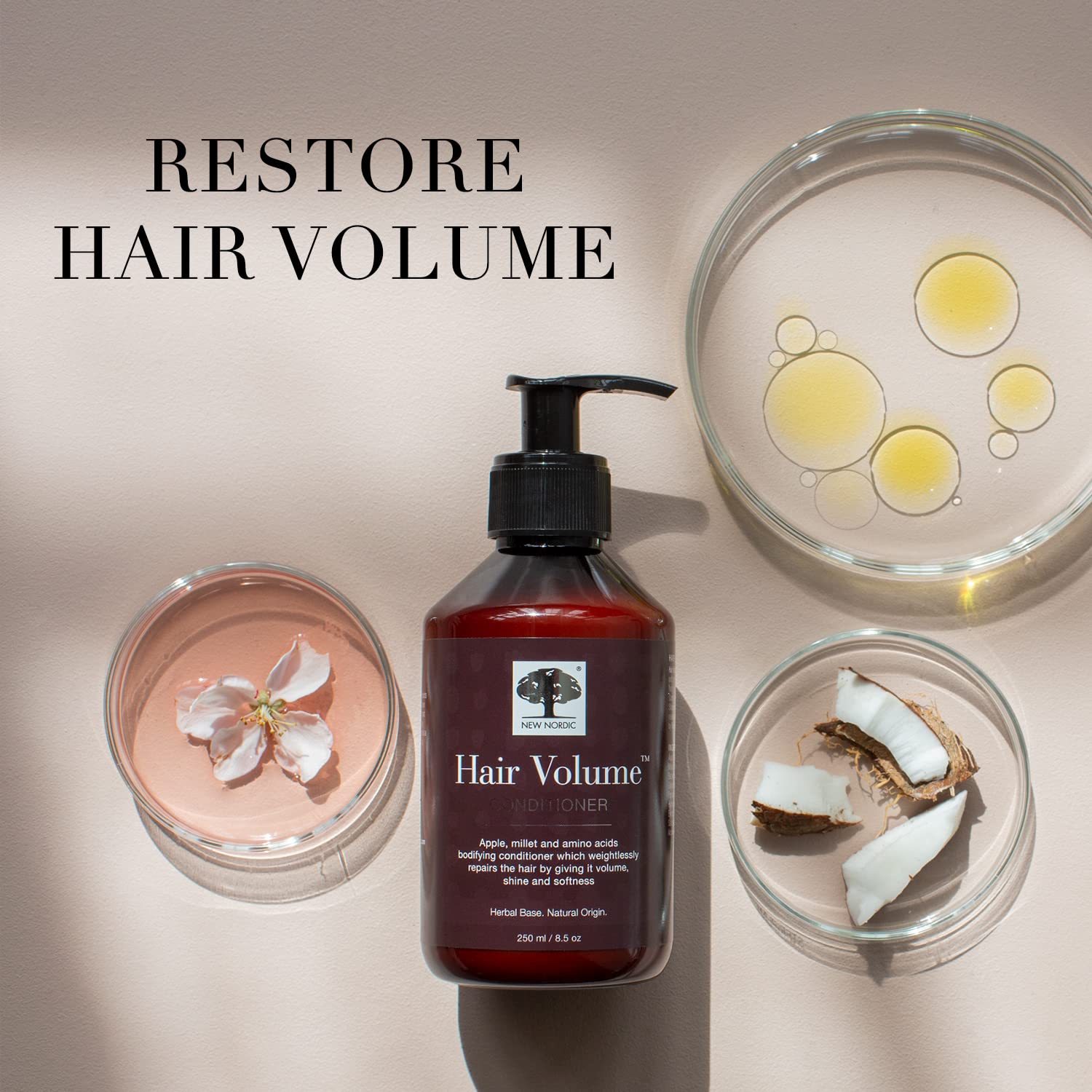 New Nordic Hair Volume Conditioner, Creamy Herbal Recipe to Weightlessly Hydrate, Volumize, Soften & Shine, Vegan, Clean Ingredients, 8.5 Fl Oz NEW NORDIC buy supplements canada