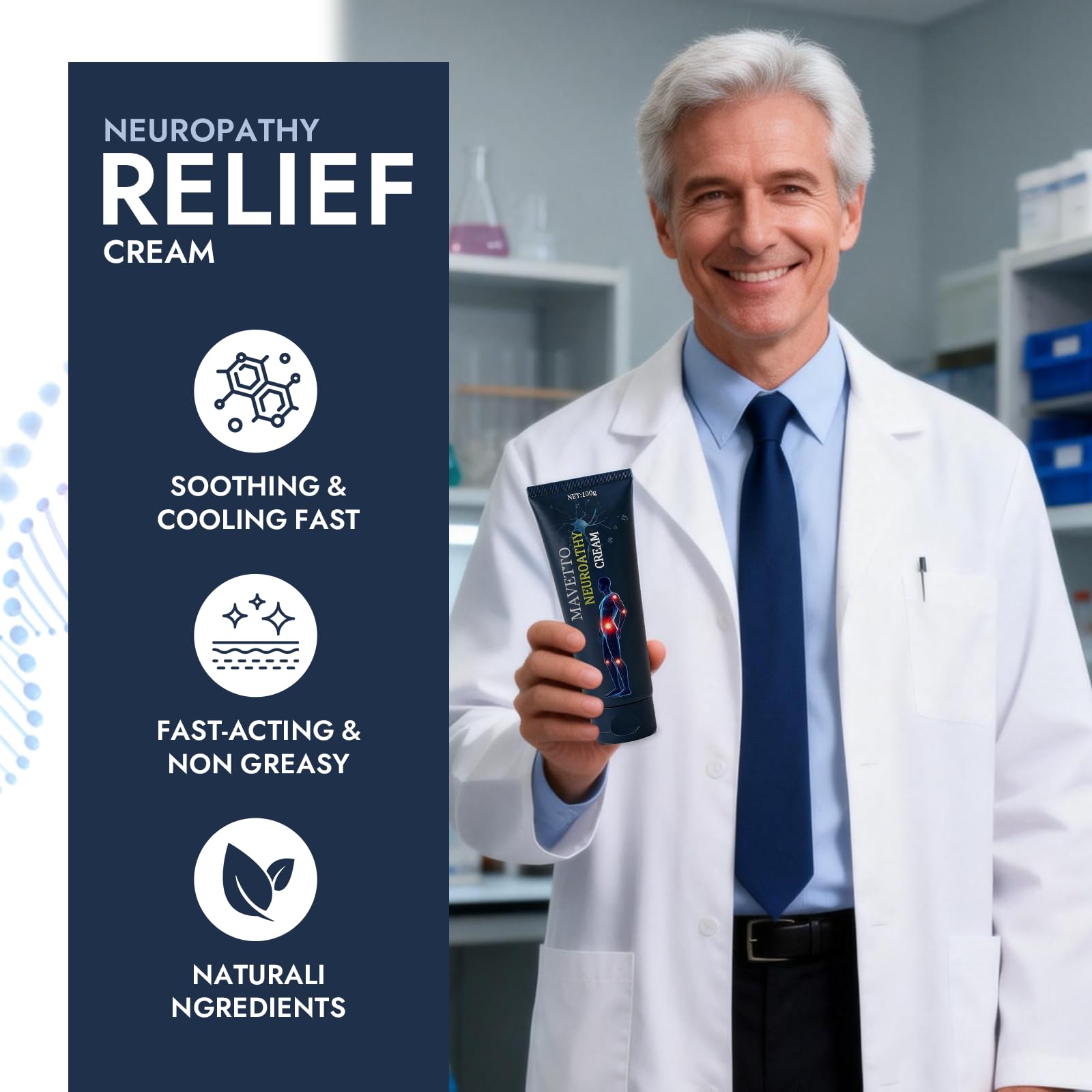 Bare Basics MAVETTO Neuropathy Relief Cream, Neurosoothe Formula Nerve Cream, Contains Capsaicin, Arnica, Menthol, MSM and Glucosamine, Improve Joint Discomfort, Increase Mobility (2pcs) Bare Basics buy supplements canada