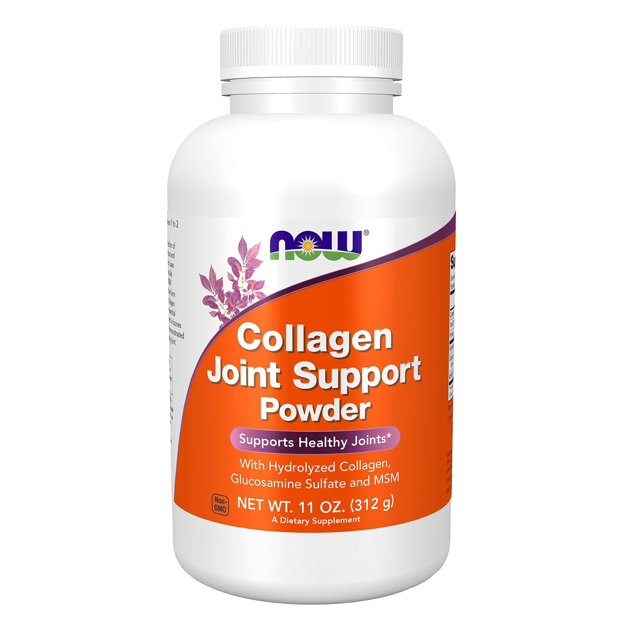 NOW Foods Supplements, Collagen Joint Support™ Powder with Beef Gelatin, Glucosamine Sulfate and MSM, 11-Ounce NOW Foods buy supplements canada