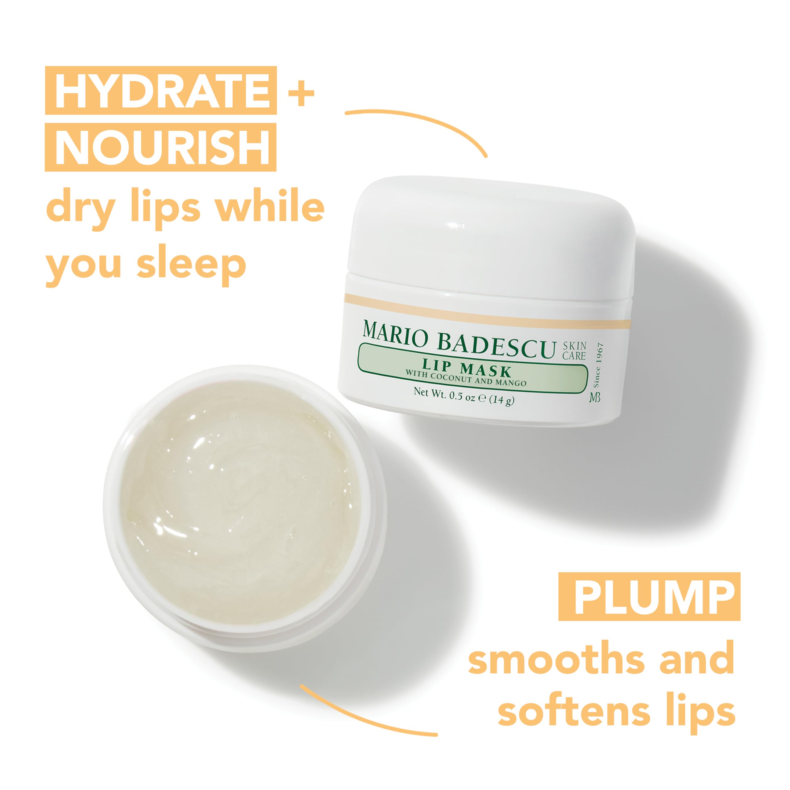 Mario Badescu Lip Mask with Coconut and Mango for All Skin Types, Overnight Lip Treatment Enriched With Skin Softening Coconut Oil, Sunflower Seed Oil and Hydrating Shea Butter, 0.5 Ounces Mario Badescu buy supplements canada