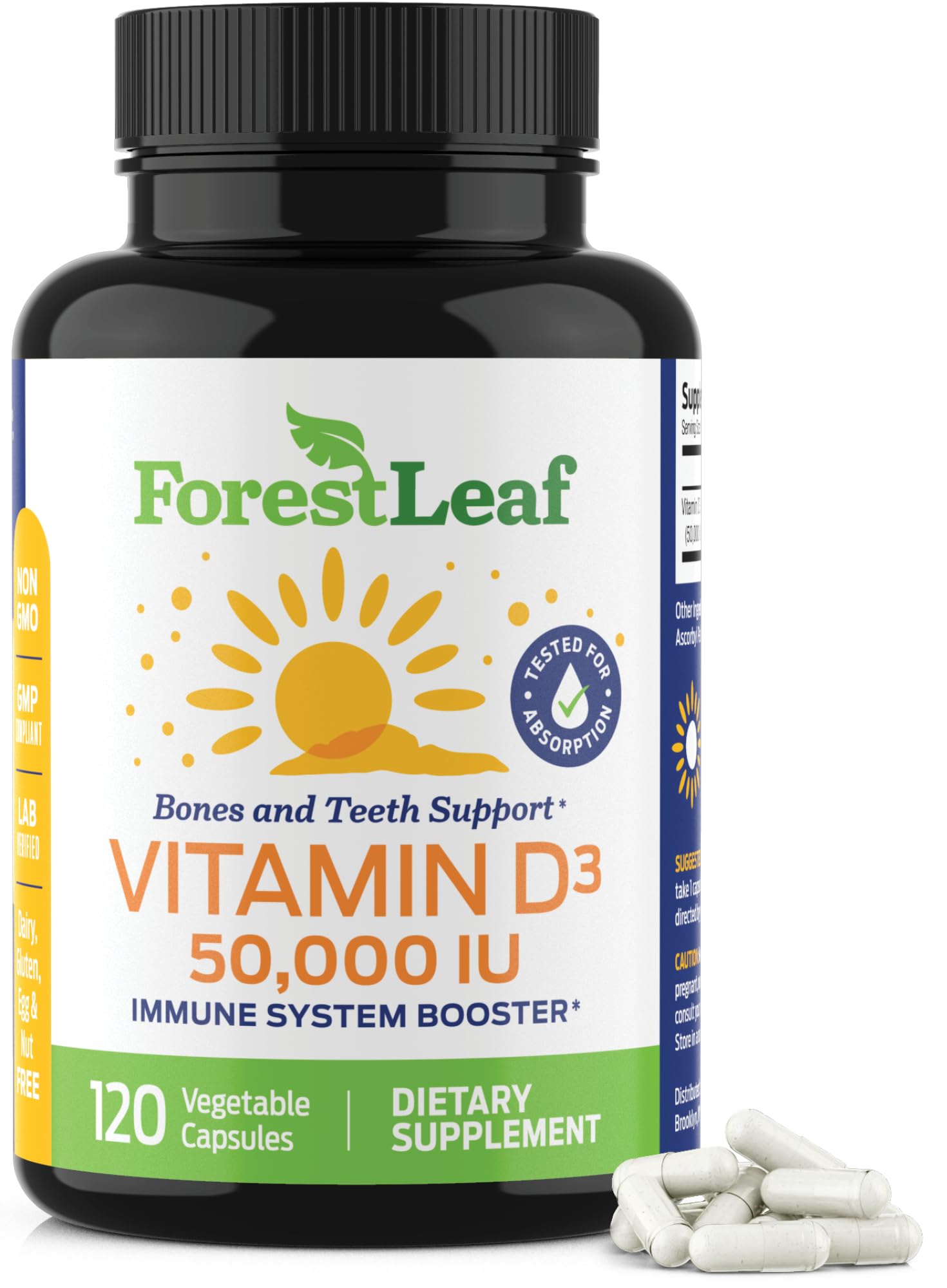 ForestLeaf - Vitamin D3 IU Weekly Supplement - Vitamin D Capsules for Bones ForestLeaf buy supplements canada