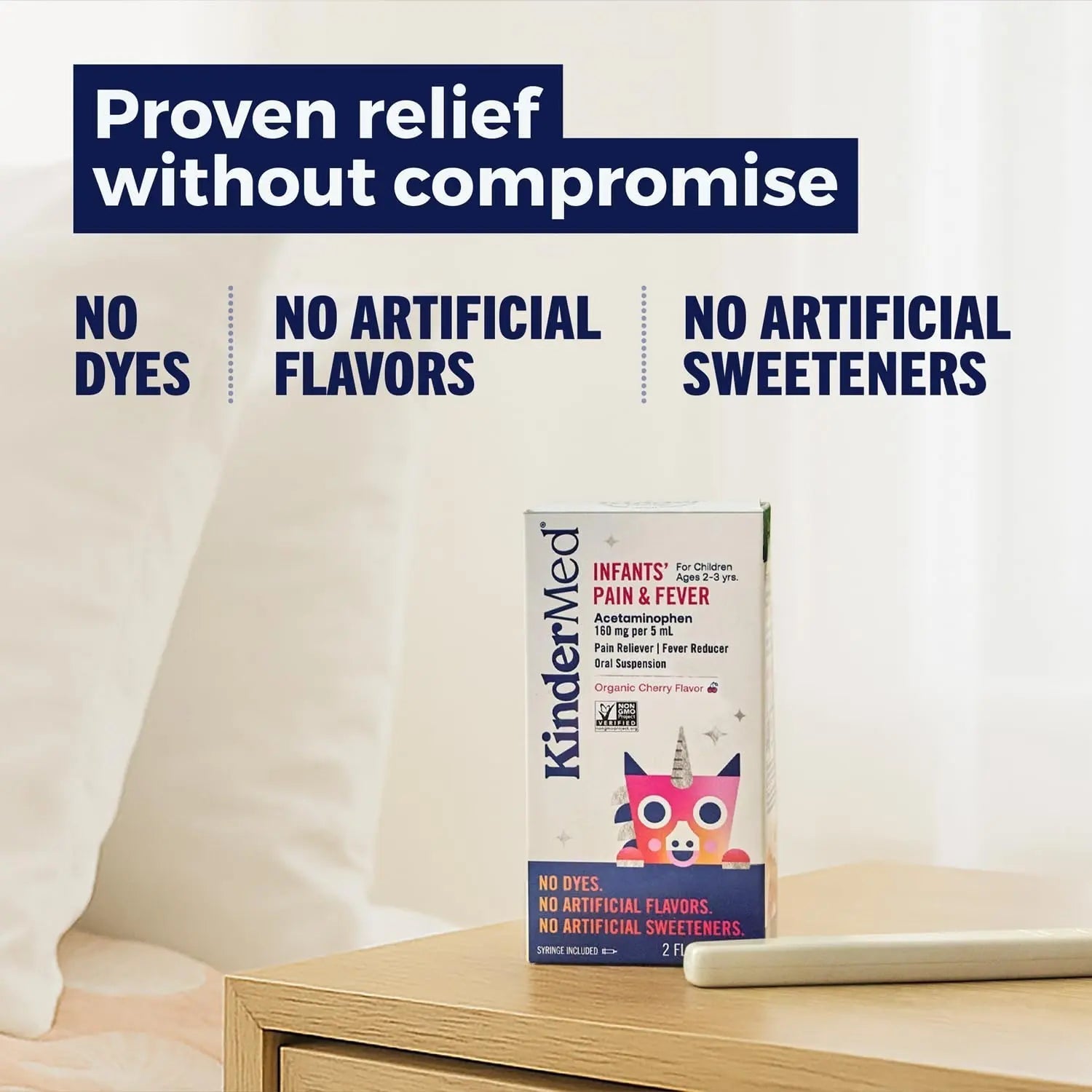 KinderMed Infants' Pain & Fever Medicine, No Dyes, No Artificial Flavors, No Artificial Sweeteners, Vegan, Non-GMO, Gluten Free, Organic Cherry Flavor, Two Pack, 2 x 2 fl. oz KinderMed buy supplements canada