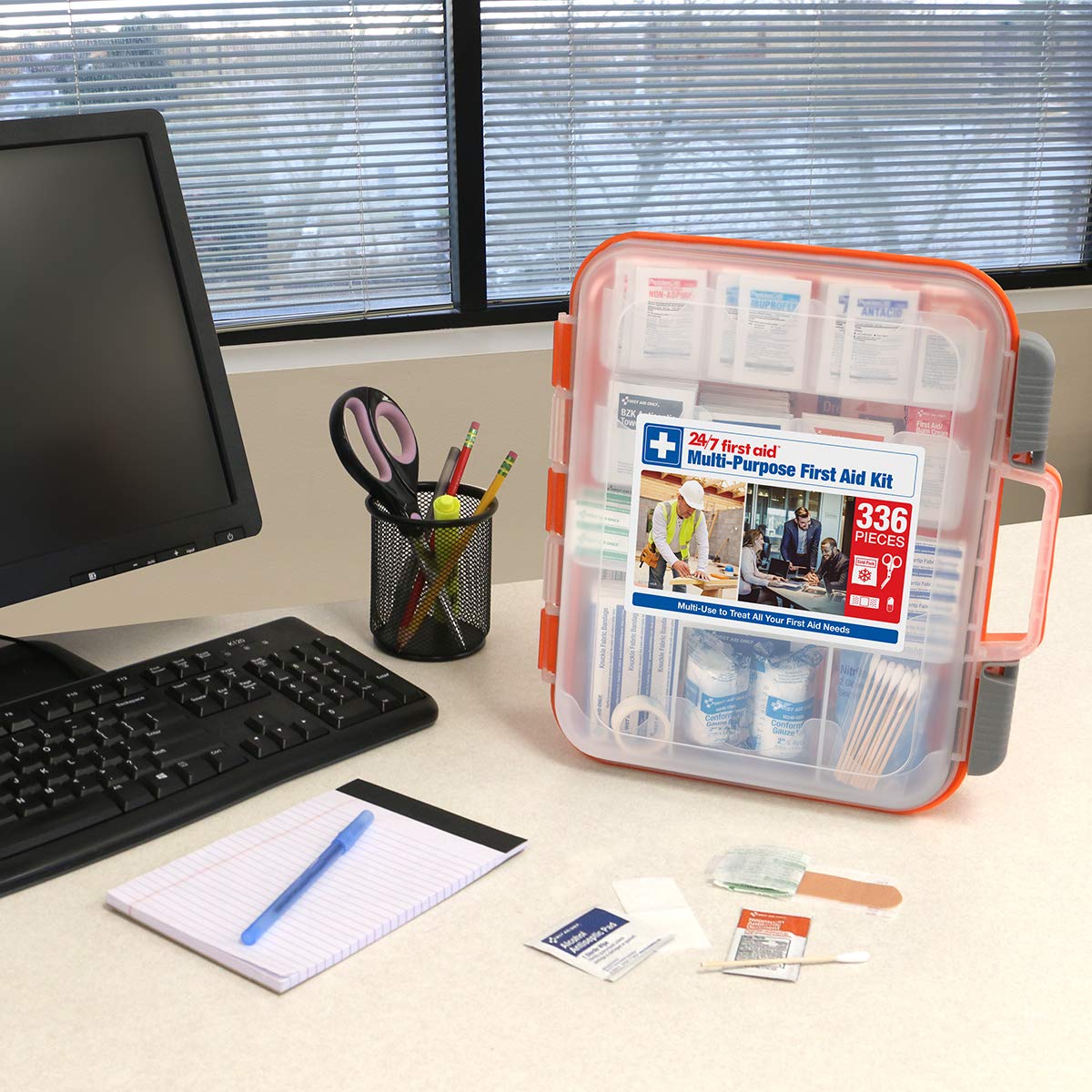 336 Piece First Aid Kit, Plastic Case 24/7 First Aid buy supplements canada