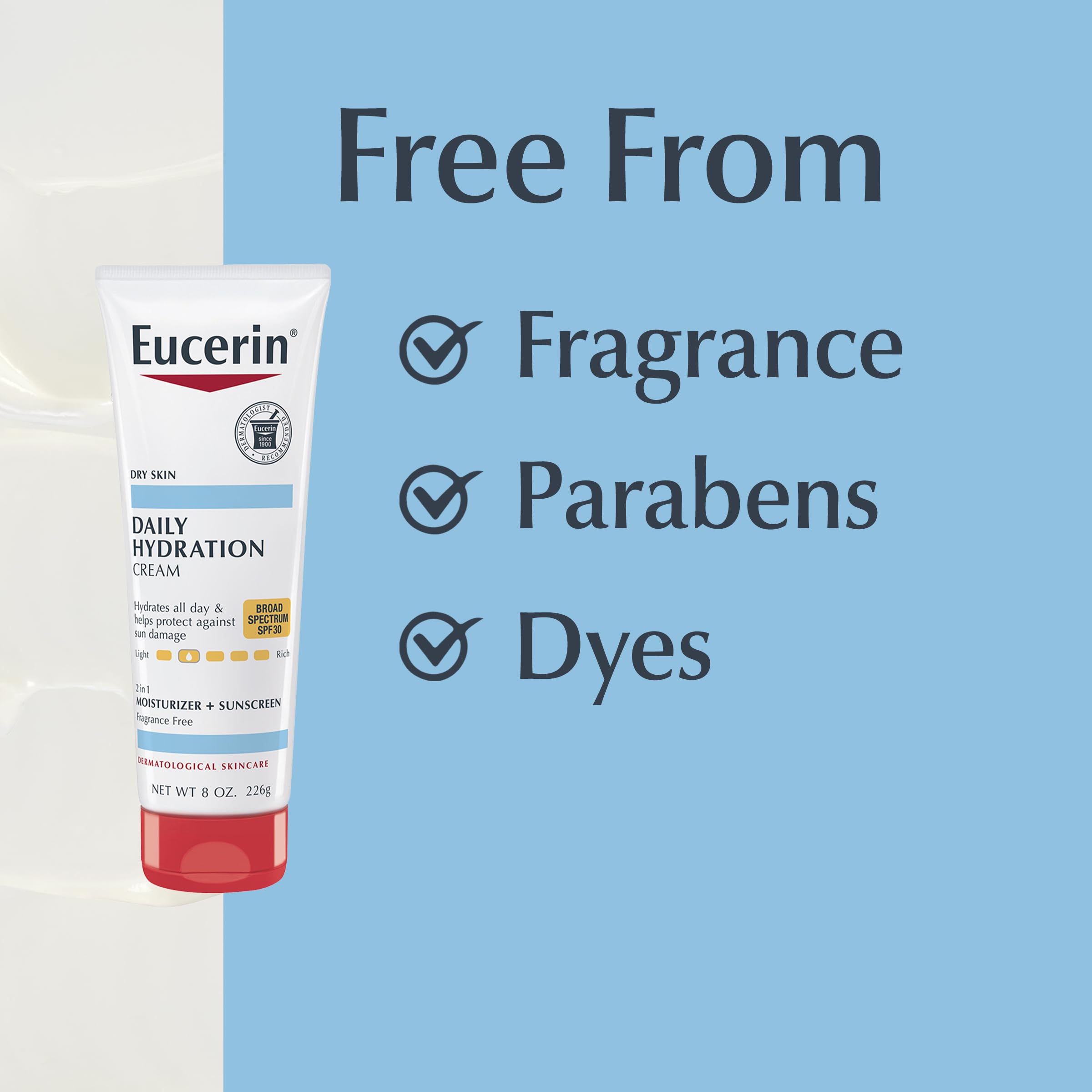 Eucerin Daily Hydration Broad Spectrum SPF 30 Sunscreen Body Cream for Dry Skin, Fragrance Free Sunscreen Moisturizer, 8 Oz Tube Eucerin buy supplements canada