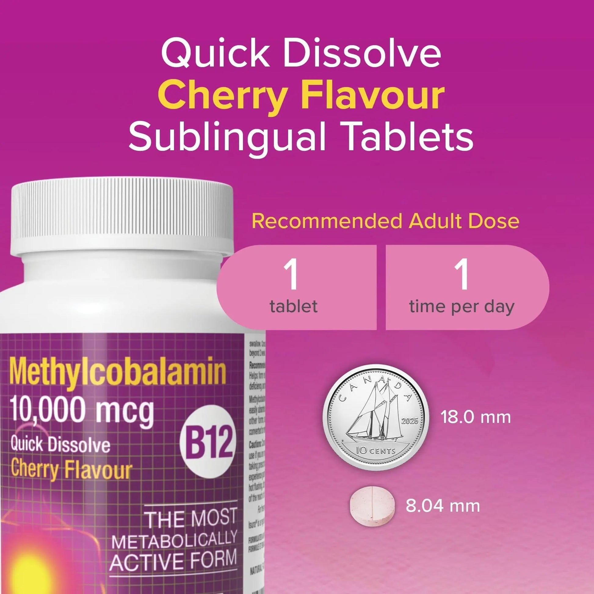 Natural Factors B12 Methylcobalamin, 10,000 mcg, Cherry, 30 Chewable Tablets Natural Factors buy supplements canada