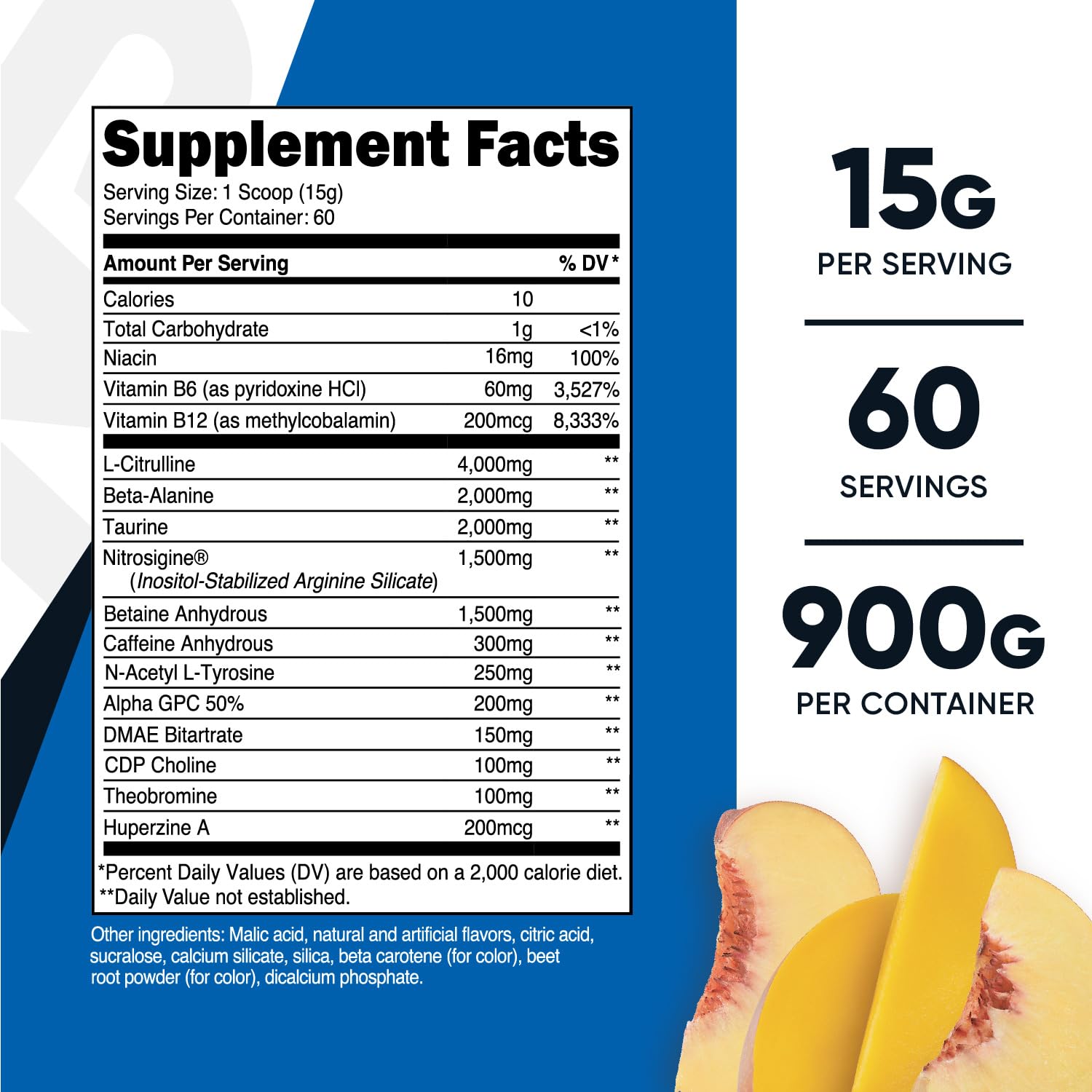 Nutricost Pre-X Xtreme PreWorkout Powder Complex, Peach Mango, 60 Servings, Vegetarian Nutricost buy supplements canada