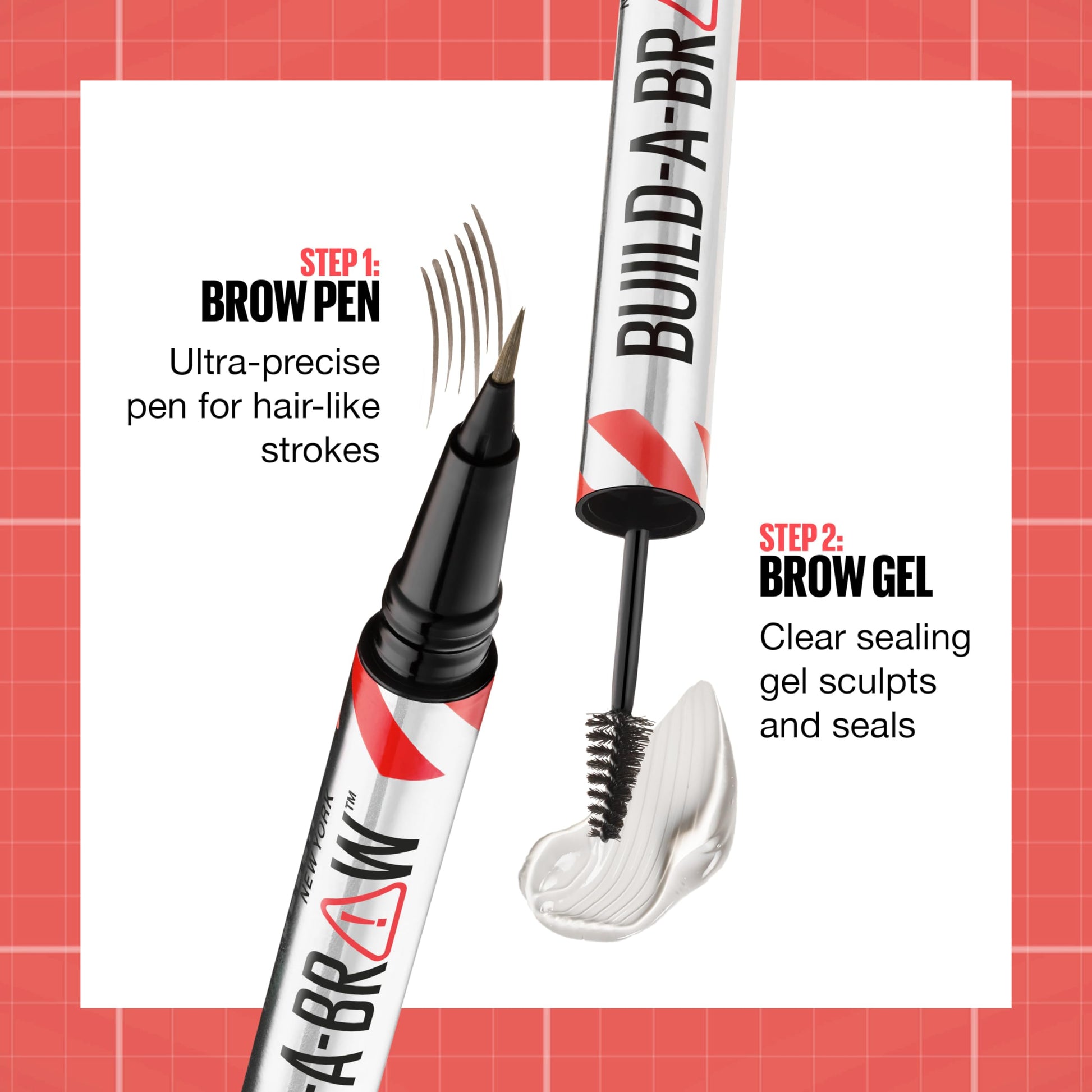 Maybelline Build-A-Brow 2-in-1 Brow Pen and Sealing Eyebrow Gel, Eyebrow Makeup for Real-Looking, Fuller Brows, Black Brown, 1 Count MAYBELLINE buy supplements canada