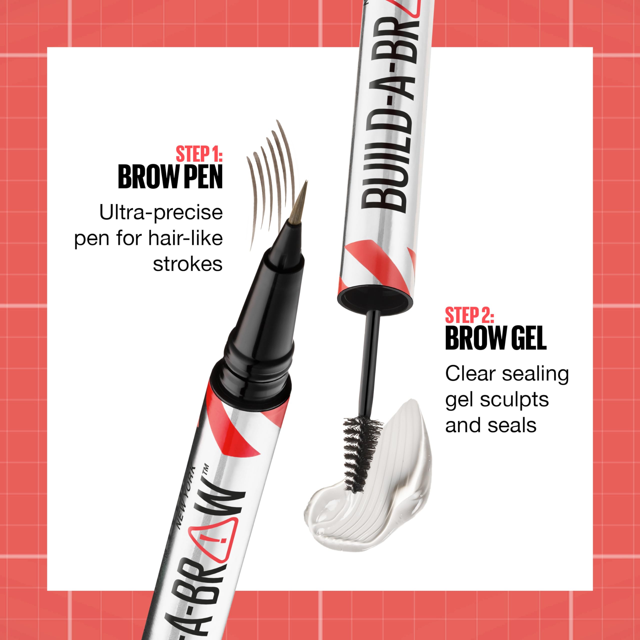 Maybelline Build-A-Brow 2-in-1 Brow Pen and Sealing Eyebrow Gel, Eyebrow Makeup for Real-Looking, Fuller Brows, Black Brown, 1 Count MAYBELLINE buy supplements canada