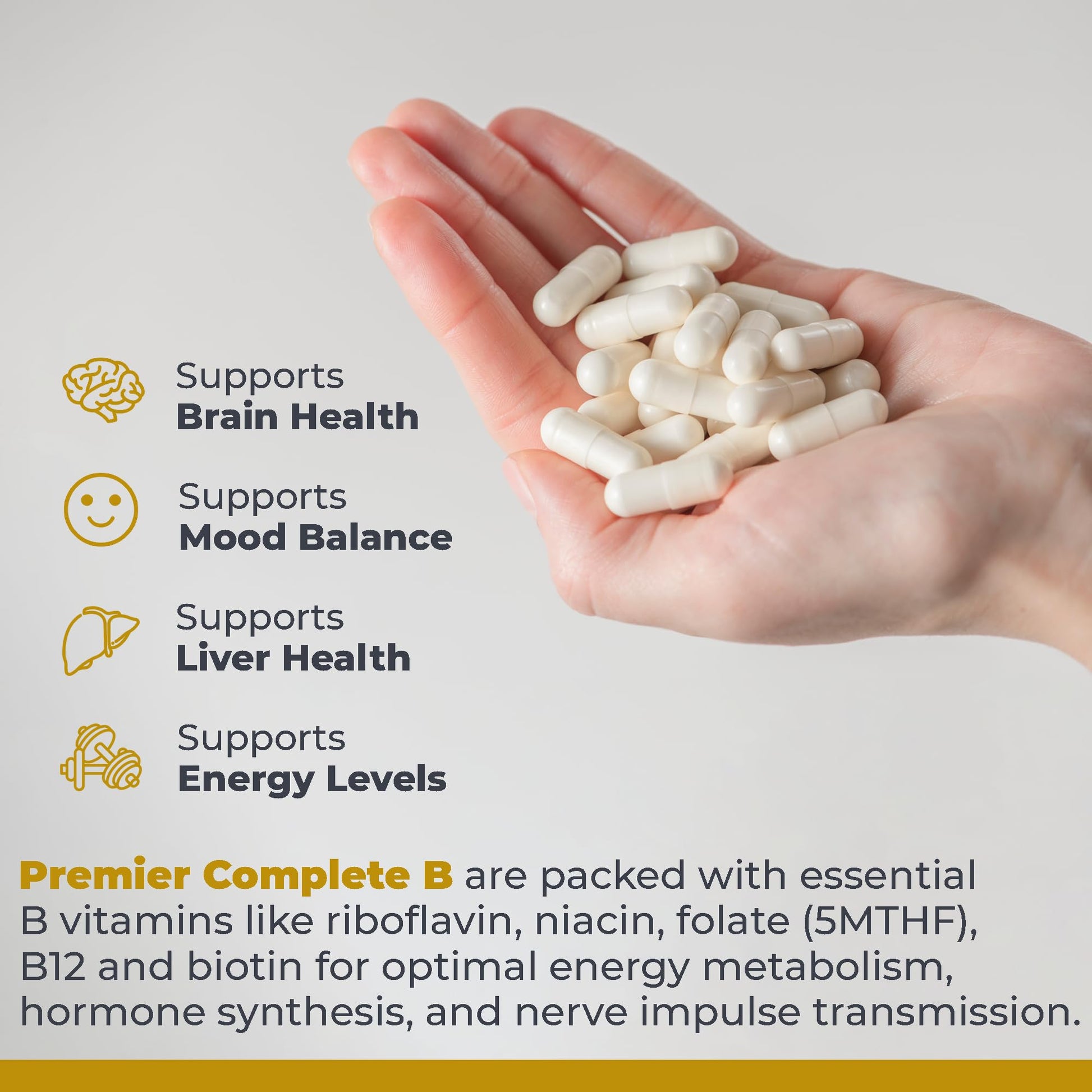 Premier Research Labs Complete B - Vitamin B Complex Supplement for Optimal Health | Vitamin B Supplement with Biotin | 9 Active B Vitamins | for Liver Premier Research Labs buy supplements canada