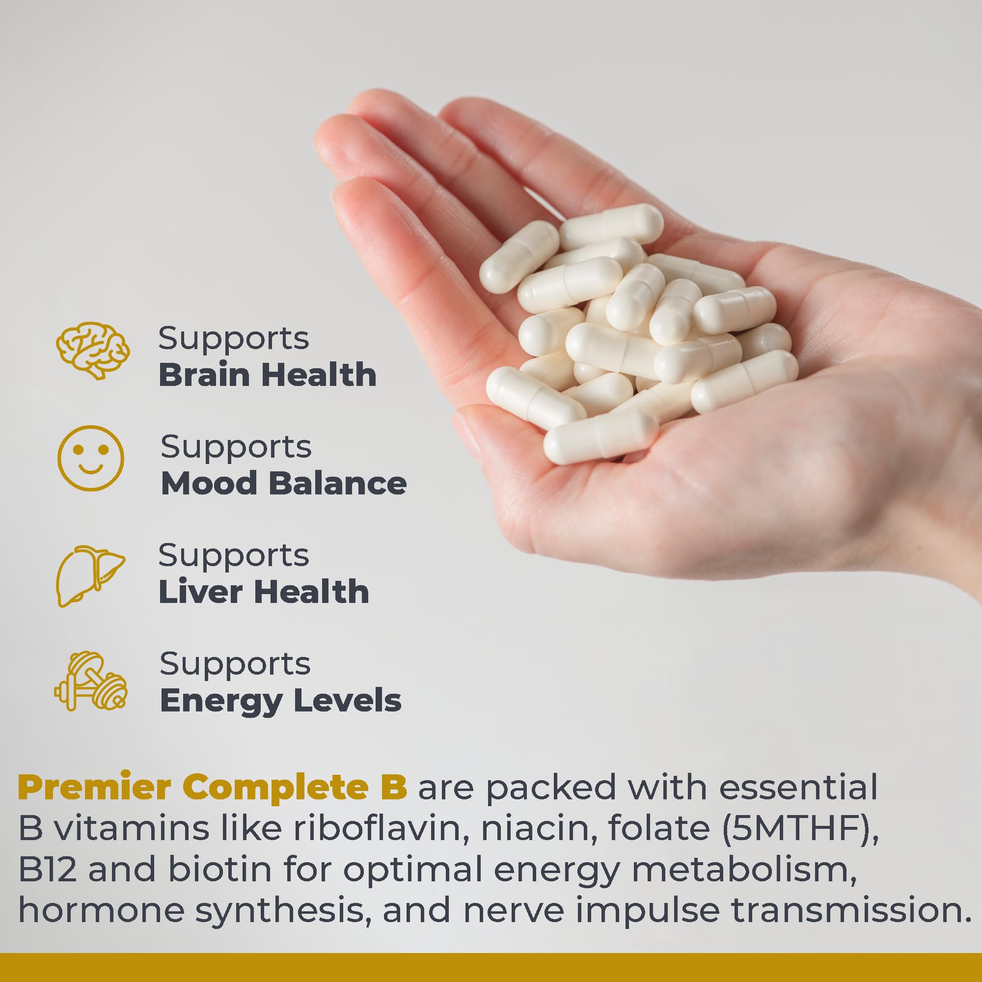 Premier Research Labs Complete B - Vitamin B Complex Supplement for Optimal Health | Vitamin B Supplement with Biotin | 9 Active B Vitamins | for Liver Premier Research Labs buy supplements canada