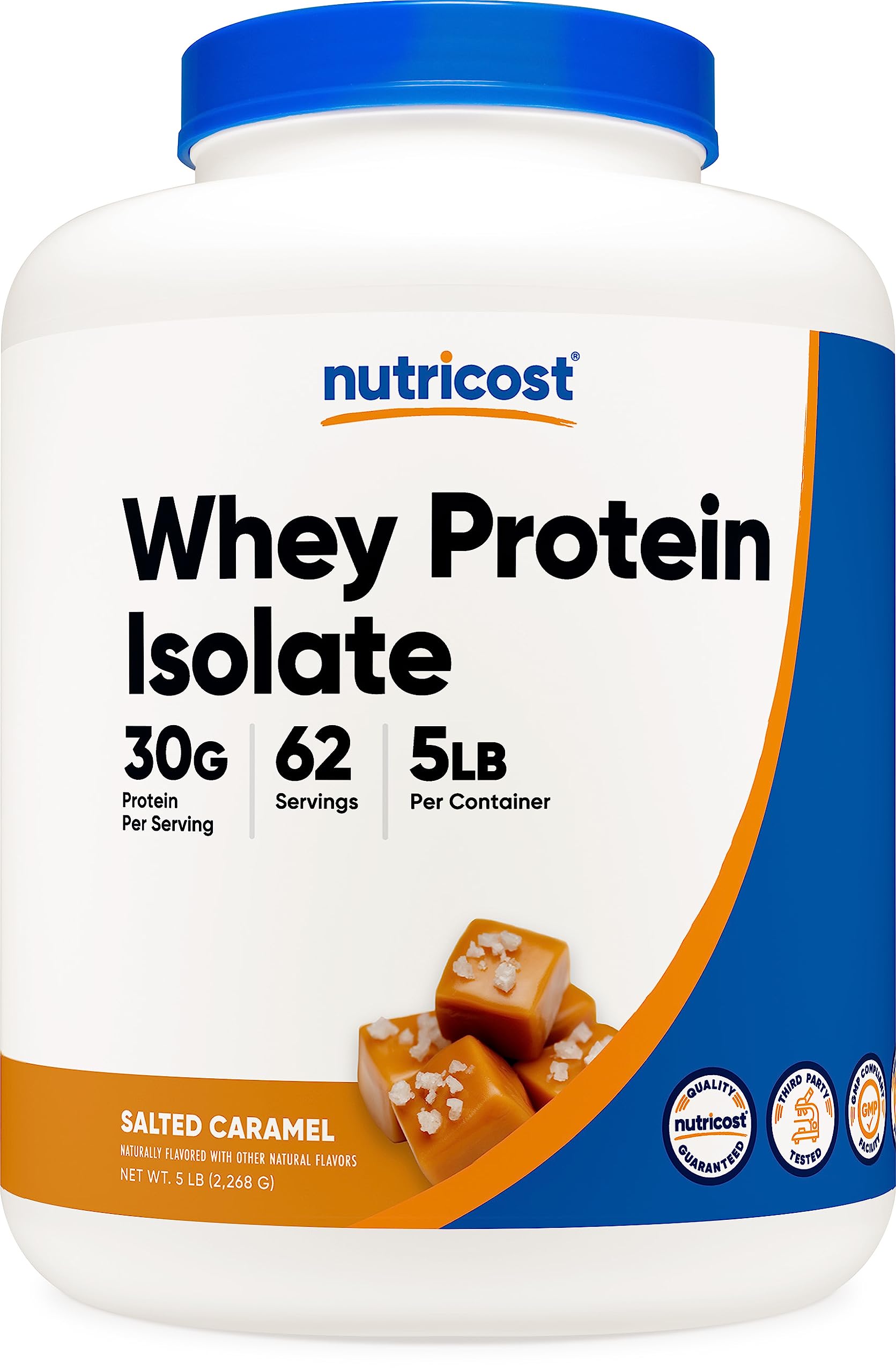 Nutricost Whey Protein Isolate (Salted Caramel, 5LBS) Nutricost buy supplements canada