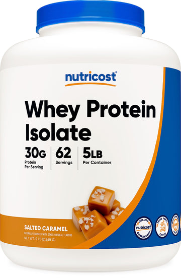 Nutricost Whey Protein Isolate (Salted Caramel, 5LBS) Nutricost buy supplements canada