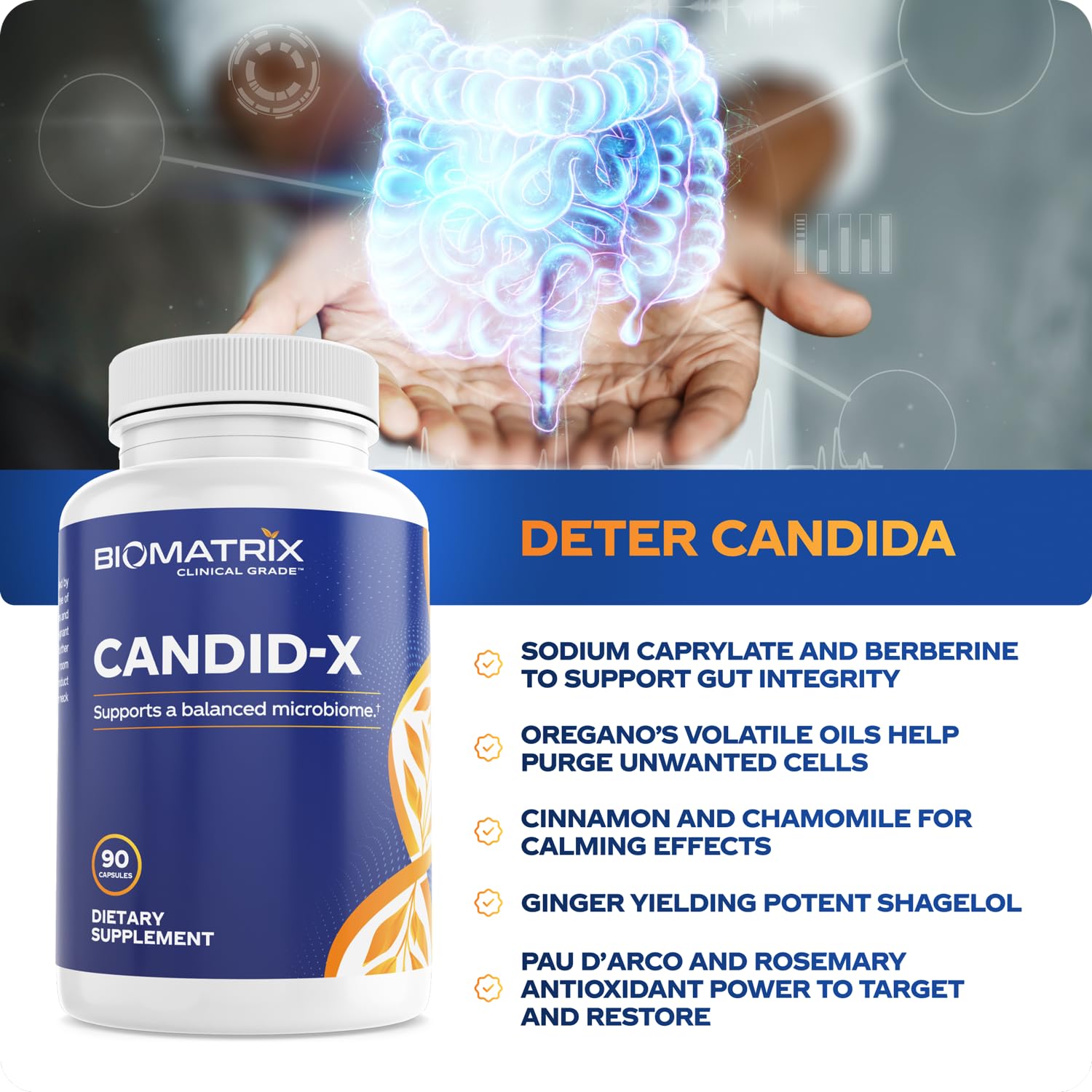 BioMatrix Candid-X Gut Cleanse with Berberine, Oregano, Sodium Caprylate, Chamomile, Ginger BioMatrix buy supplements canada